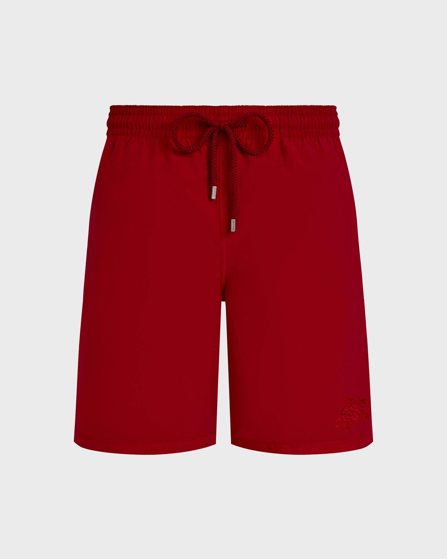 Vilebrequin Men Long Swim Shorts Water-reactive Ronde des Tortues - Red Lipstick