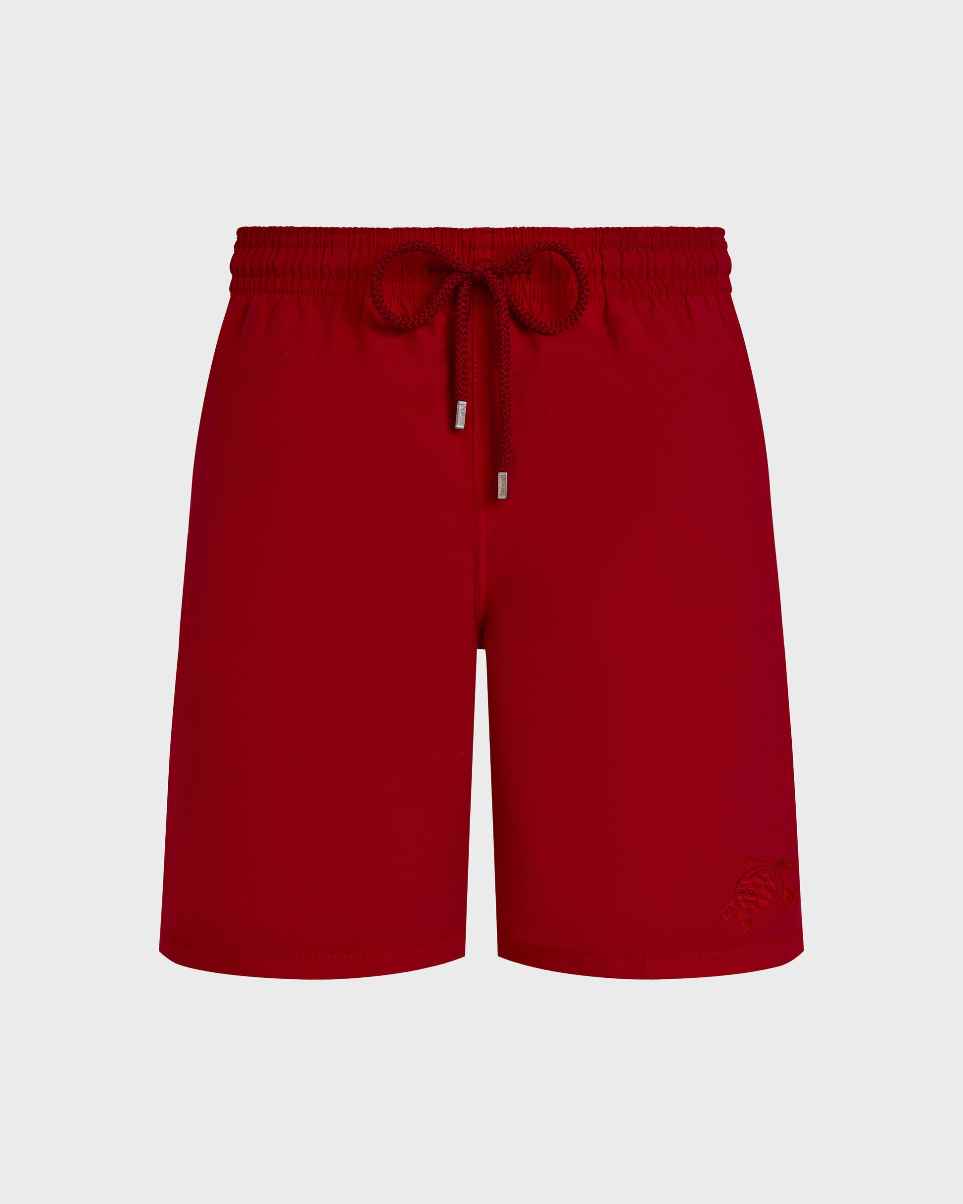 Vilebrequin Men Long Swim Shorts Water-reactive Ronde des Tortues - Red Lipstick