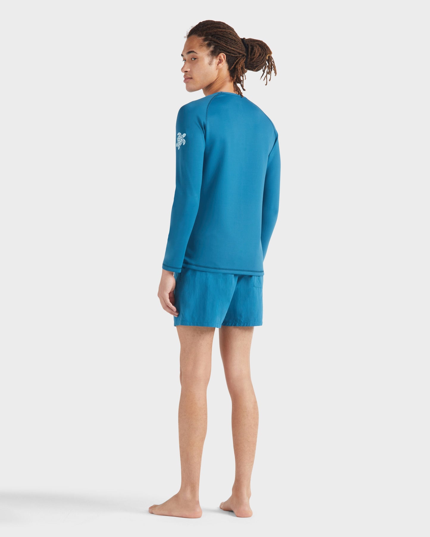 Vilebrequin Men Long Sleeves Rashguard Solid - Blue Peacock