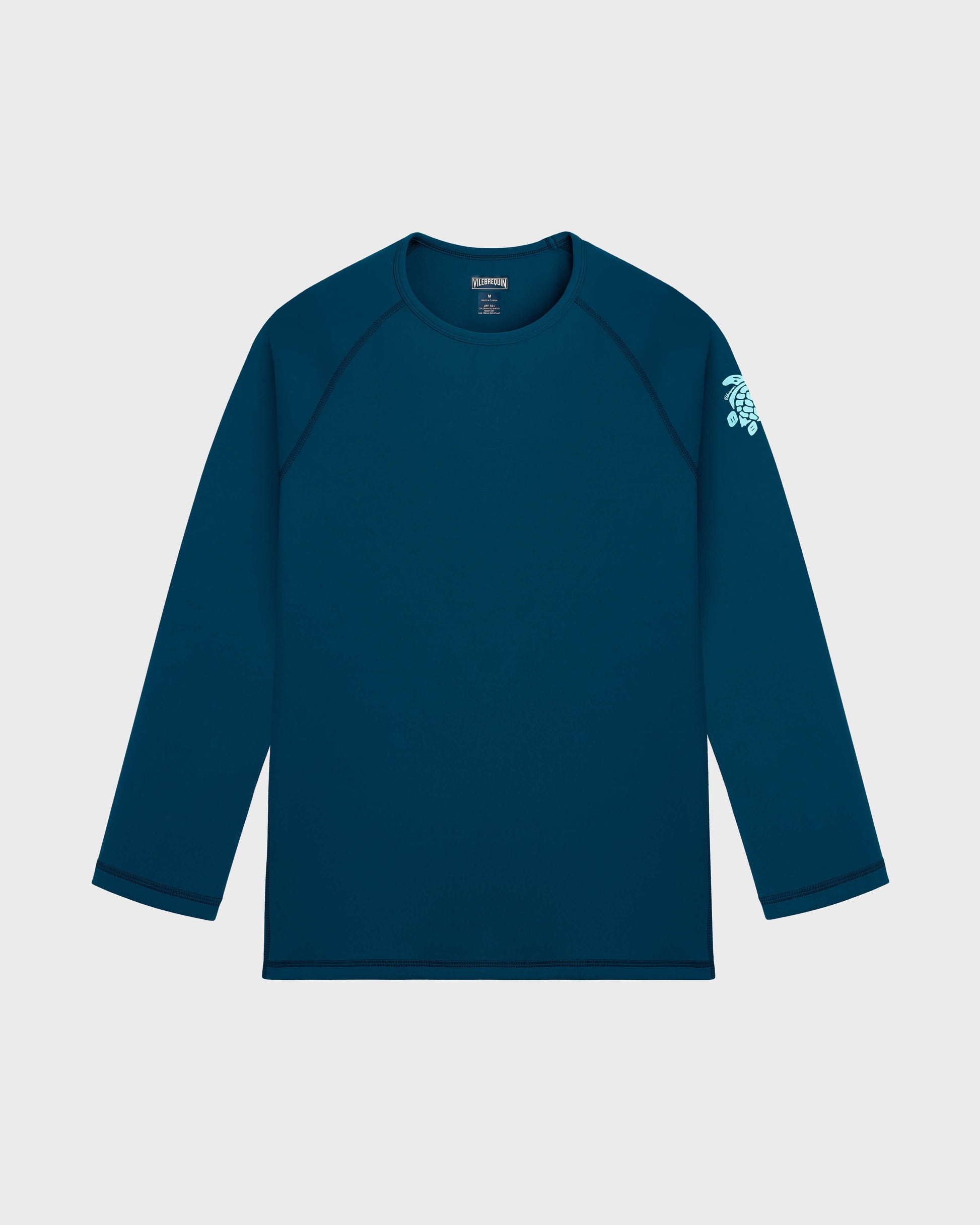 Vilebrequin Men Long Sleeves Rashguard Solid - Blue Peacock