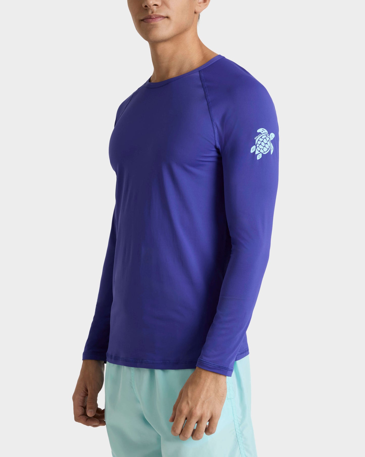Vilebrequin Men UV Protection Long Sleeves Rashguard Turtle - Blue Versailles