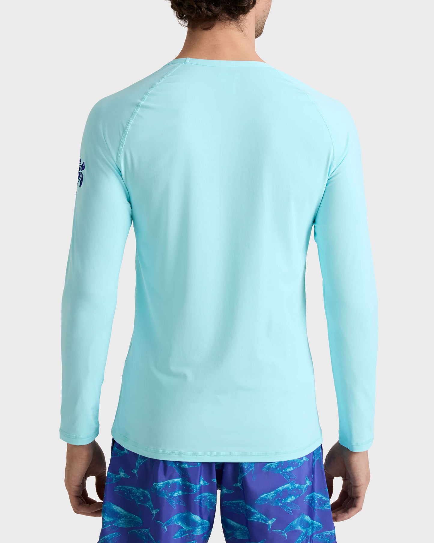 Vilebrequin Men UV Protection Long Sleeves Rashguard Turtle - Blue Oxygene