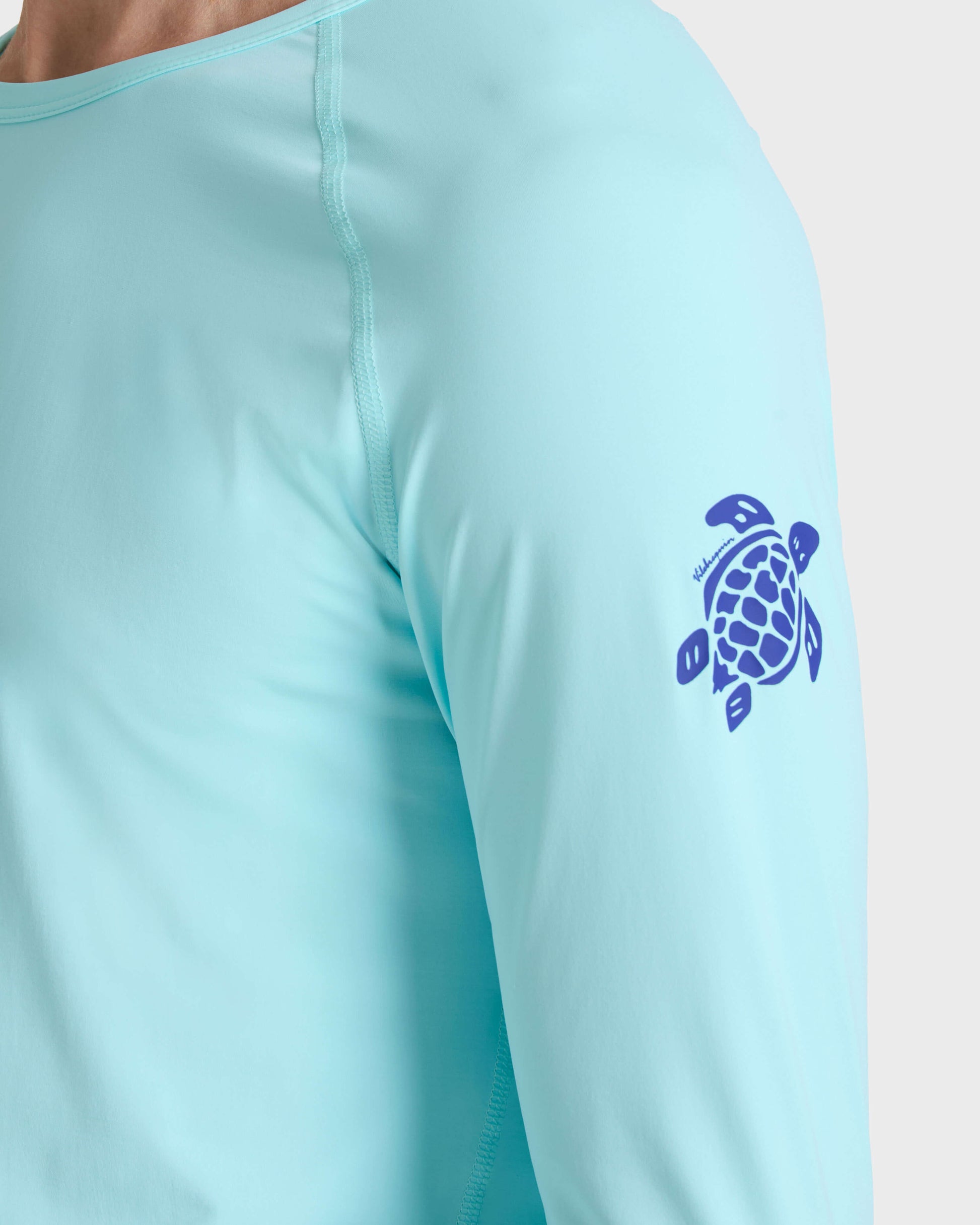 Vilebrequin Men UV Protection Long Sleeves Rashguard Turtle - Blue Oxygene