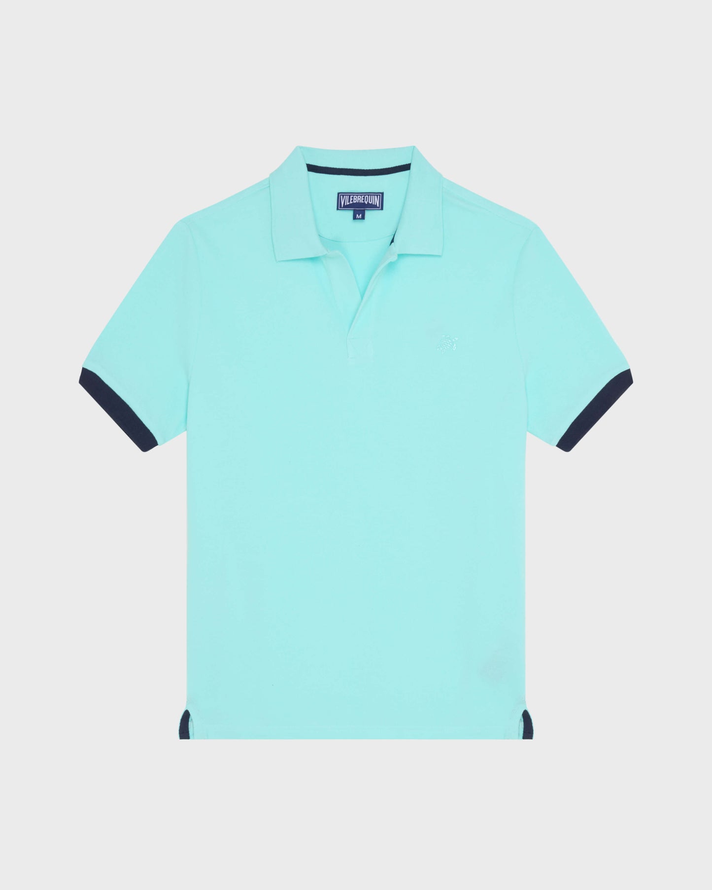 Vilebrequin Men Cotton Pique Polo Shirt Solid - Blue Oxygene