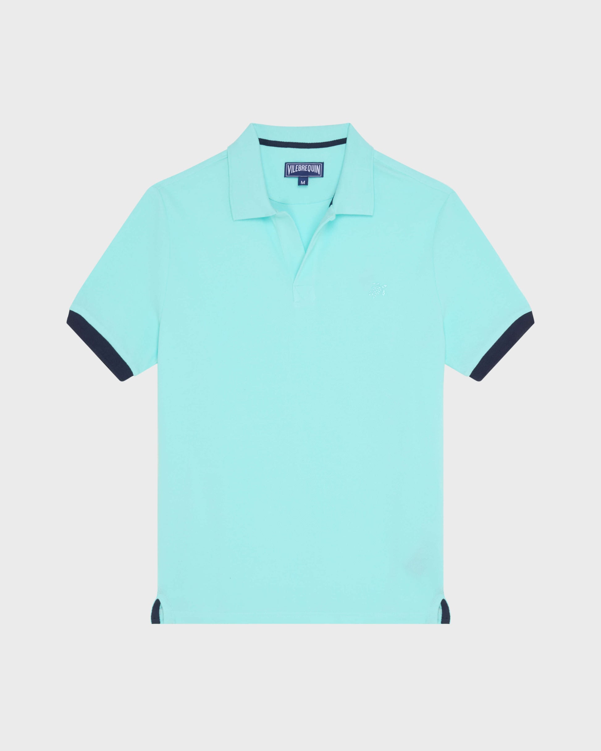 Vilebrequin Men Cotton Pique Polo Shirt Solid - Blue Oxygene