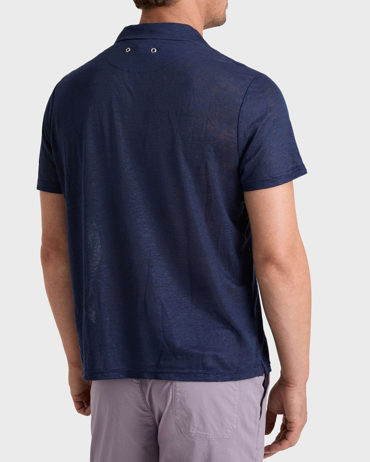 Vilebrequin Men Linen Jersey Polo Shirt Solid | Site Vilebrequin | PYRE9O00