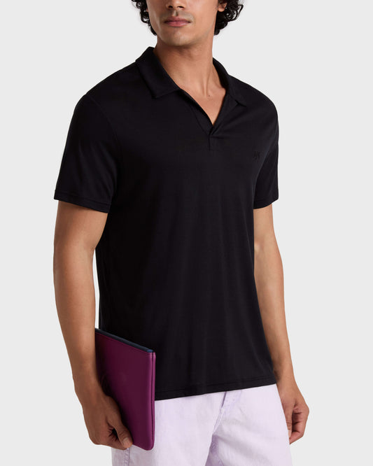 Vilebrequin Men Tencel Polo Shirt Solid | Site Vilebrequin | PRLH9R02