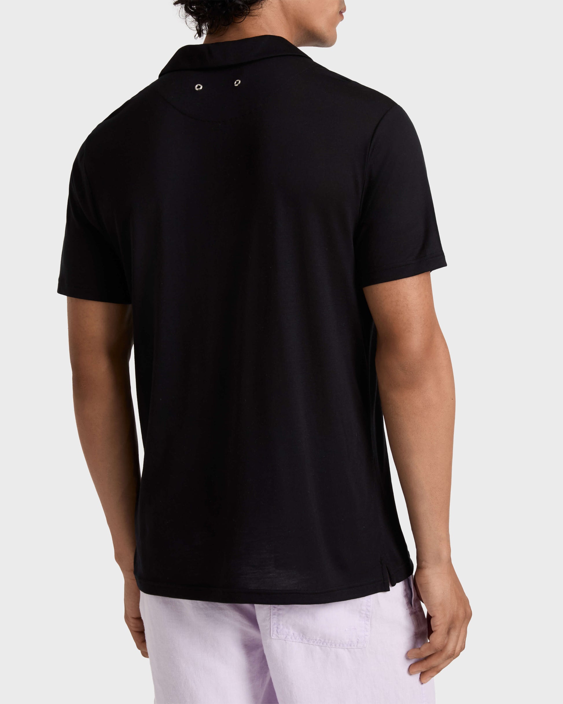 Vilebrequin Men Tencel Polo Shirt Solid | Site Vilebrequin | PRLH9R02