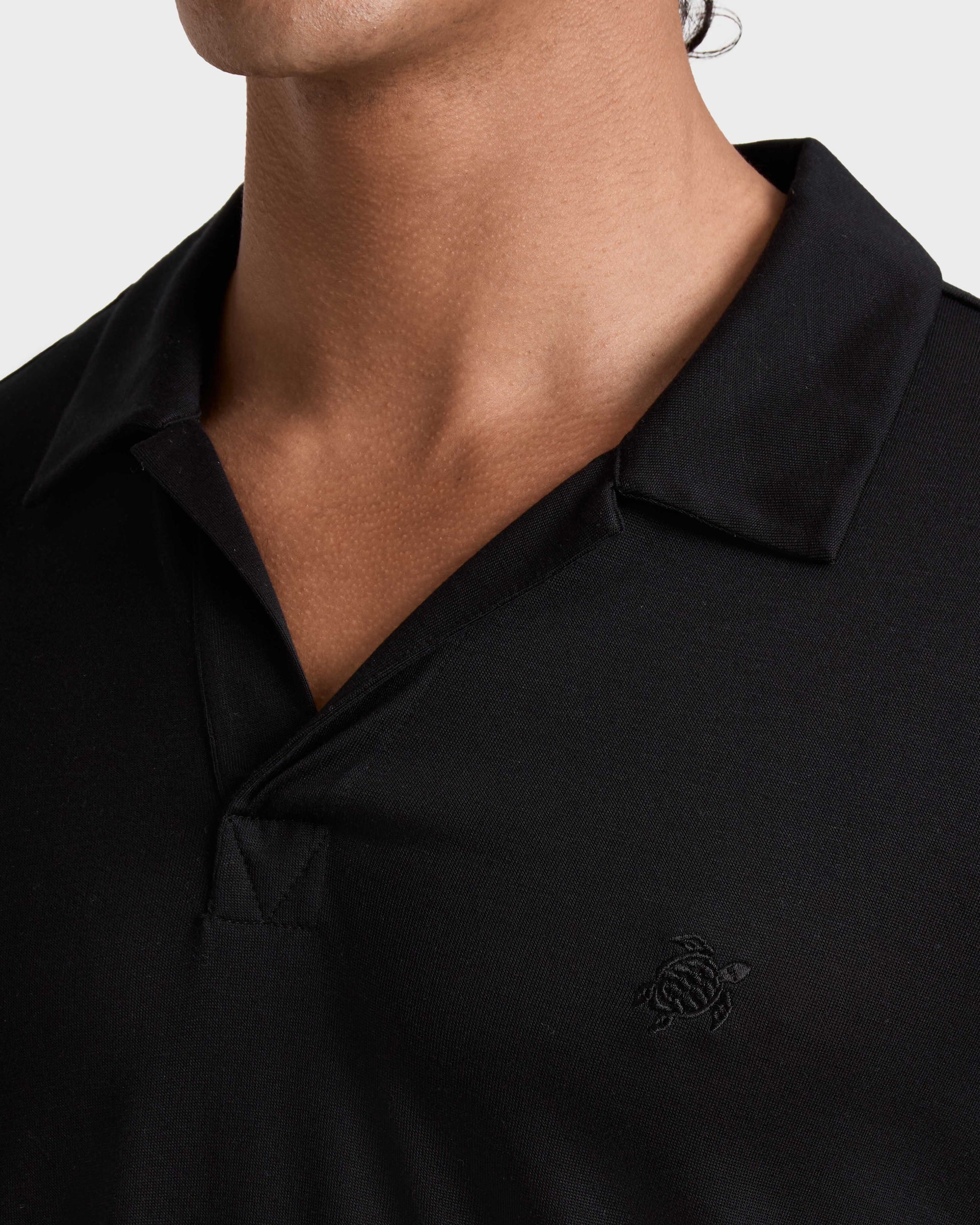 Vilebrequin Men Tencel Polo Shirt Solid | Site Vilebrequin | PRLH9R02