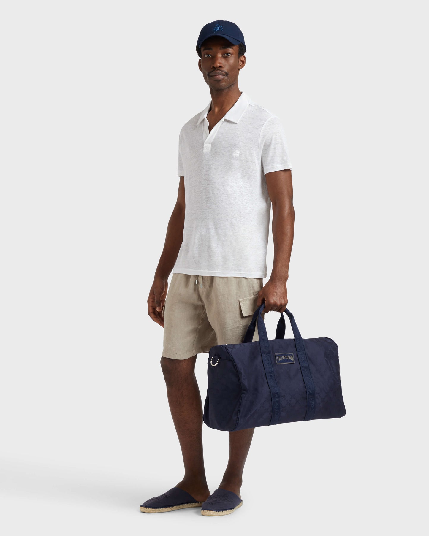 Vilebrequin Men Linen Jersey Polo Shirt Solid | Site Vilebrequin | PYRE9O00