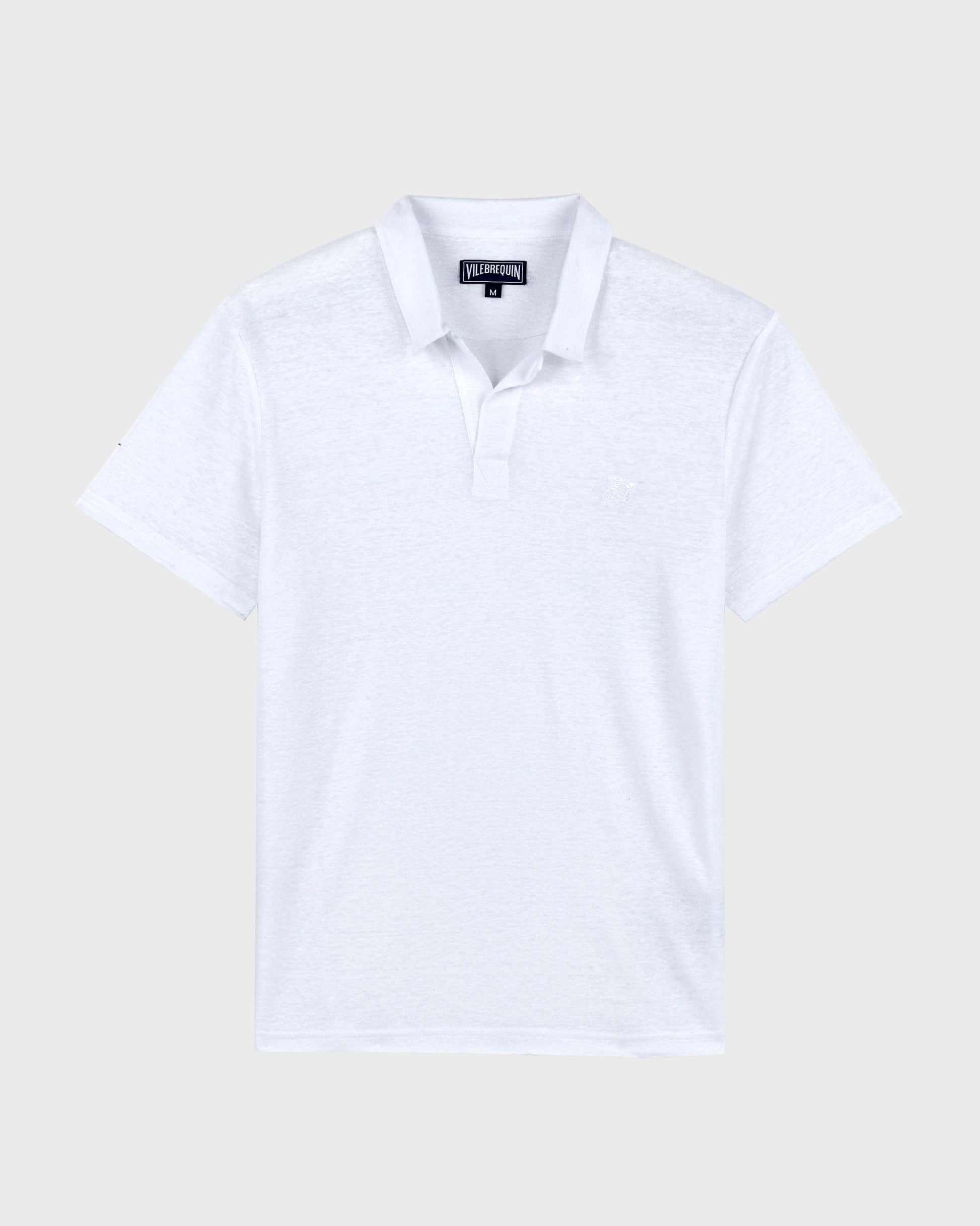 Vilebrequin Men Linen Jersey Polo Shirt Solid | Site Vilebrequin | PYRE9O00