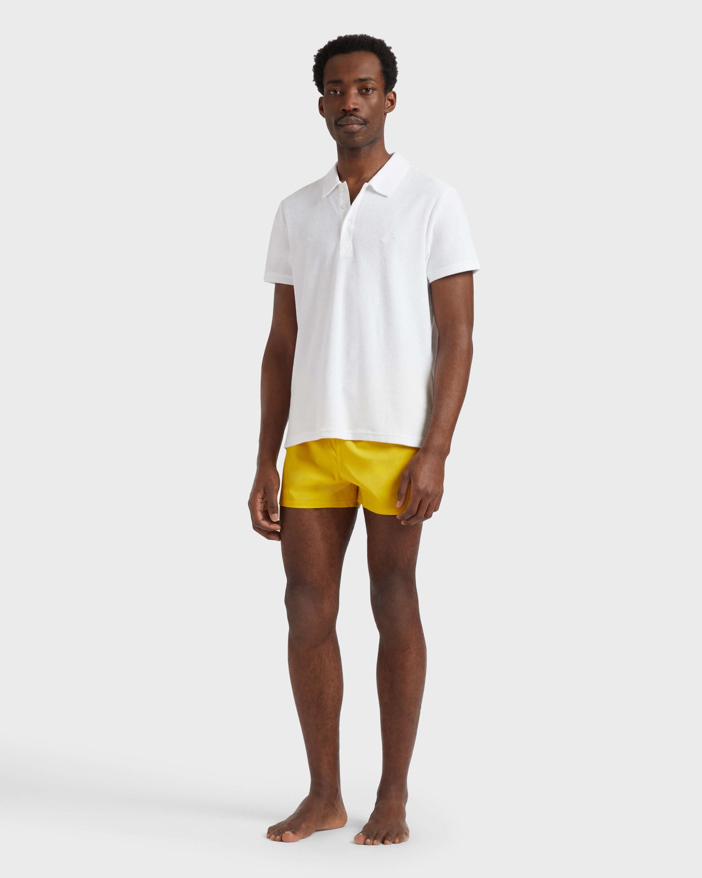 Vilebrequin Men Terry Polo Solid - White Website | PHEC3Q00