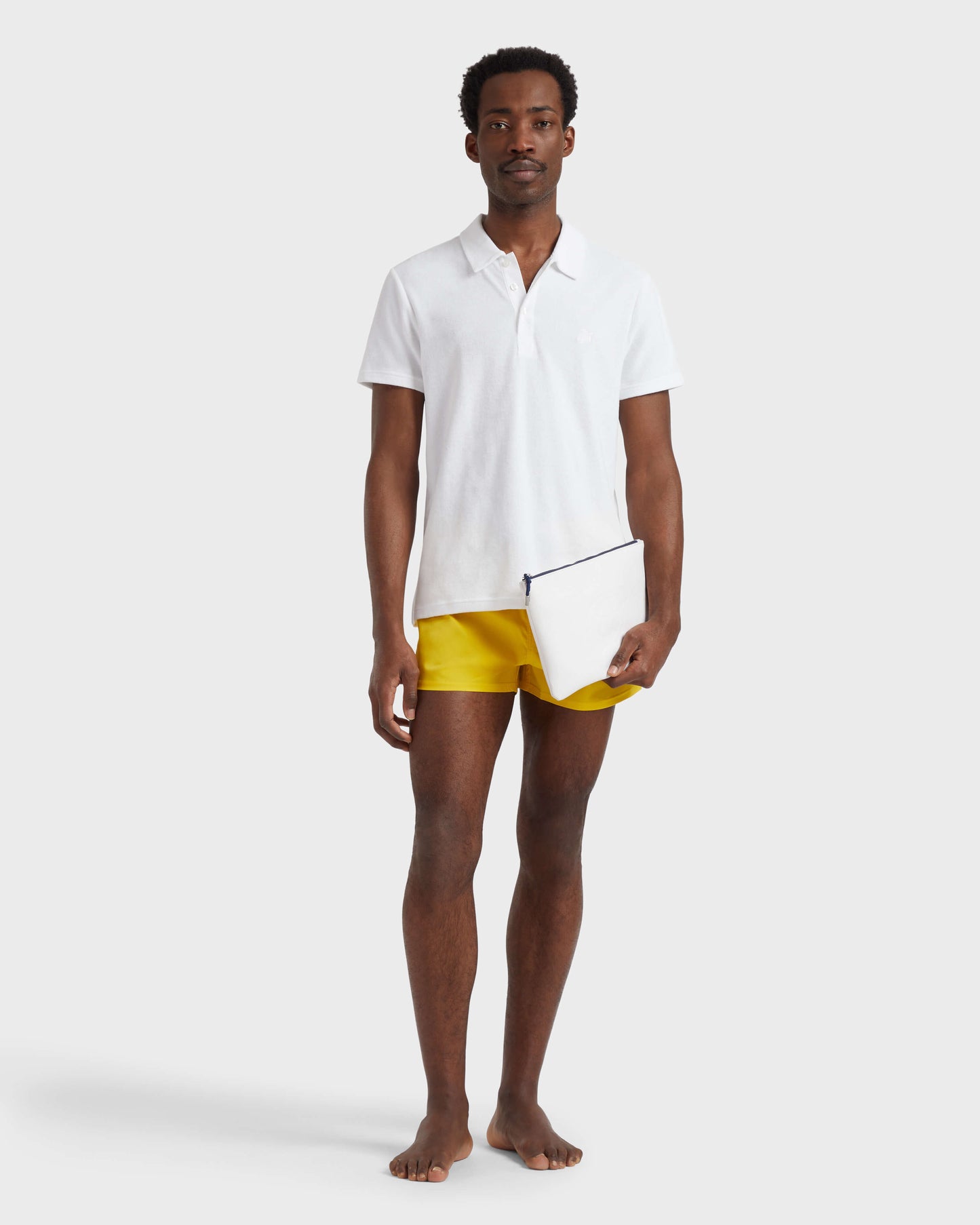 Vilebrequin Men Terry Polo Solid - White Website | PHEC3Q00