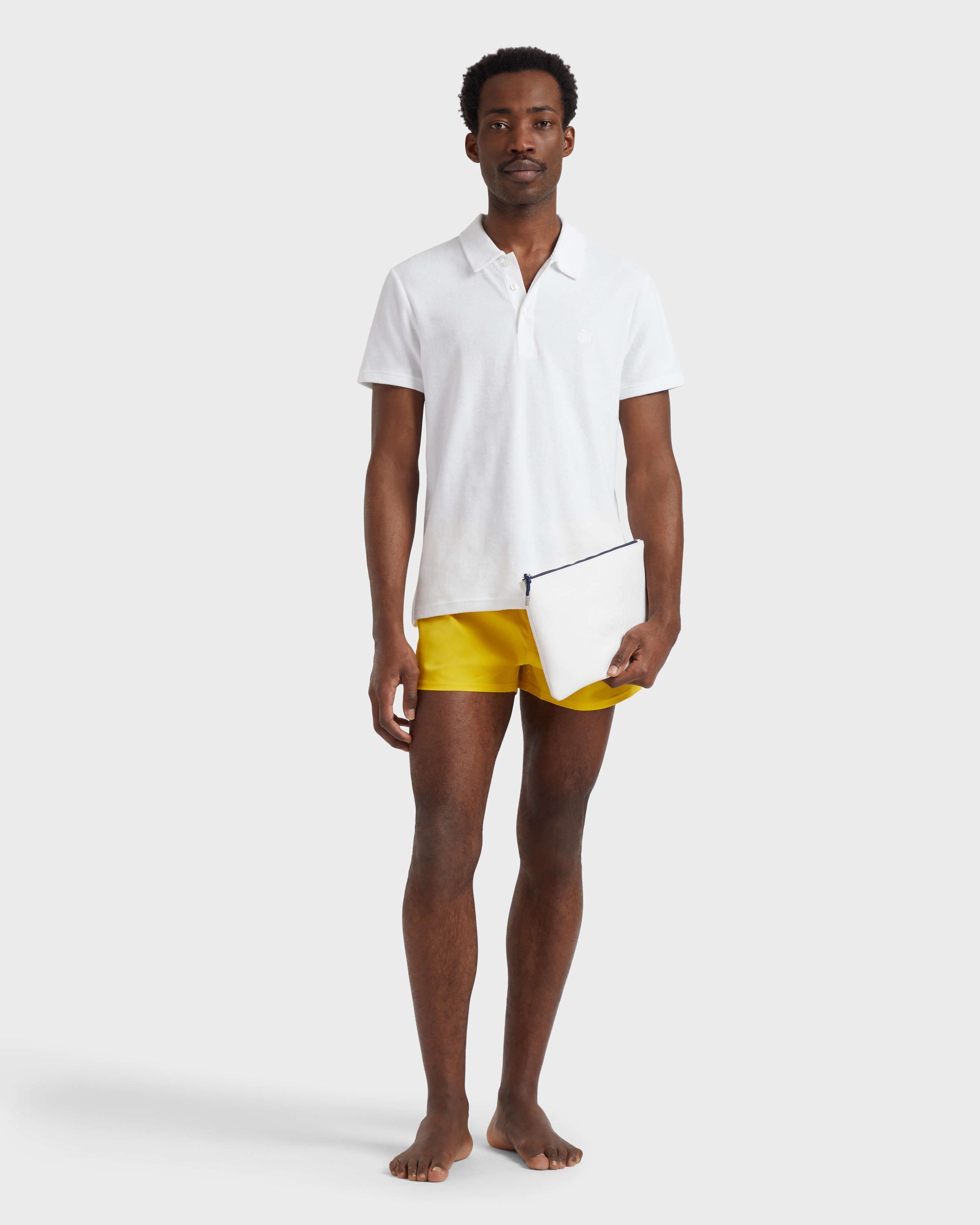 Vilebrequin Men Terry Polo Solid - White Website | PHEC3Q00