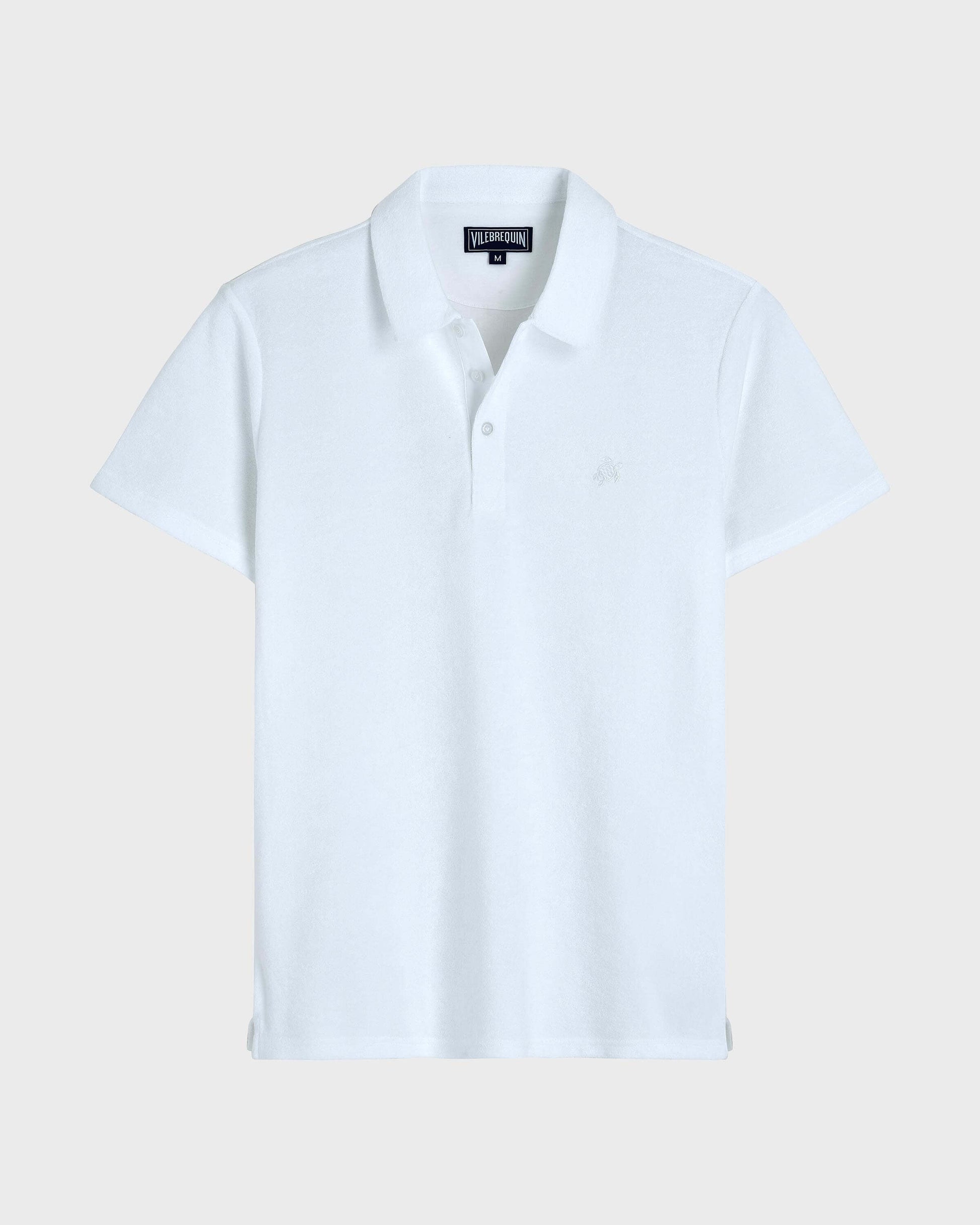 Vilebrequin Men Terry Polo Solid - White Website | PHEC3Q00