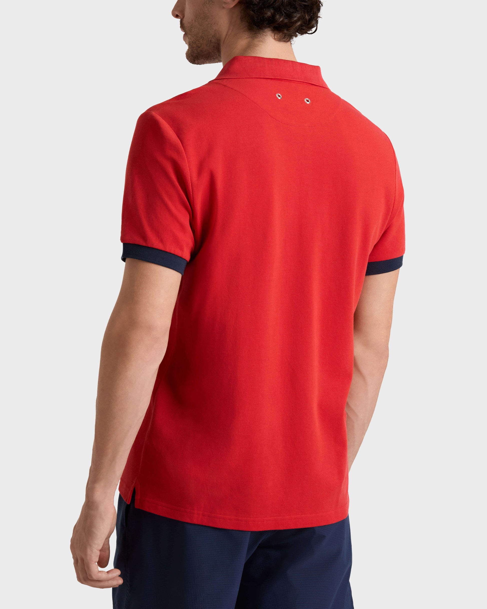 Vilebrequin Men Cotton Pique Polo Shirt Solid - Red Dalia