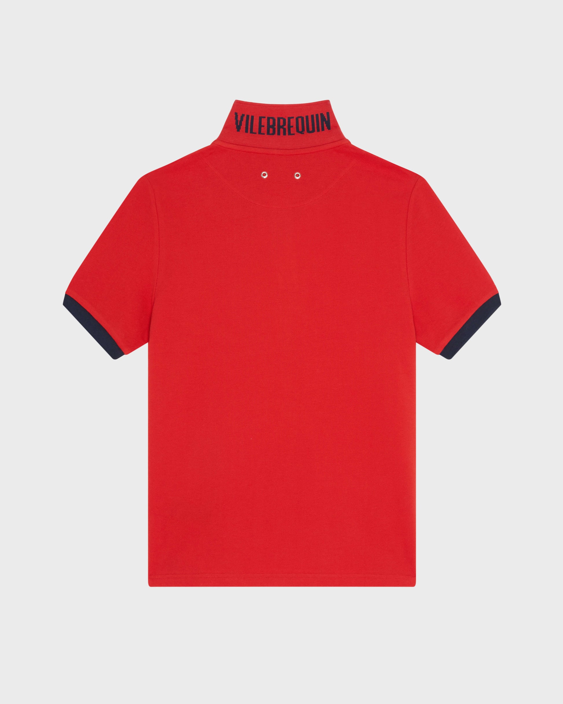 Vilebrequin Men Cotton Pique Polo Shirt Solid - Red Dalia