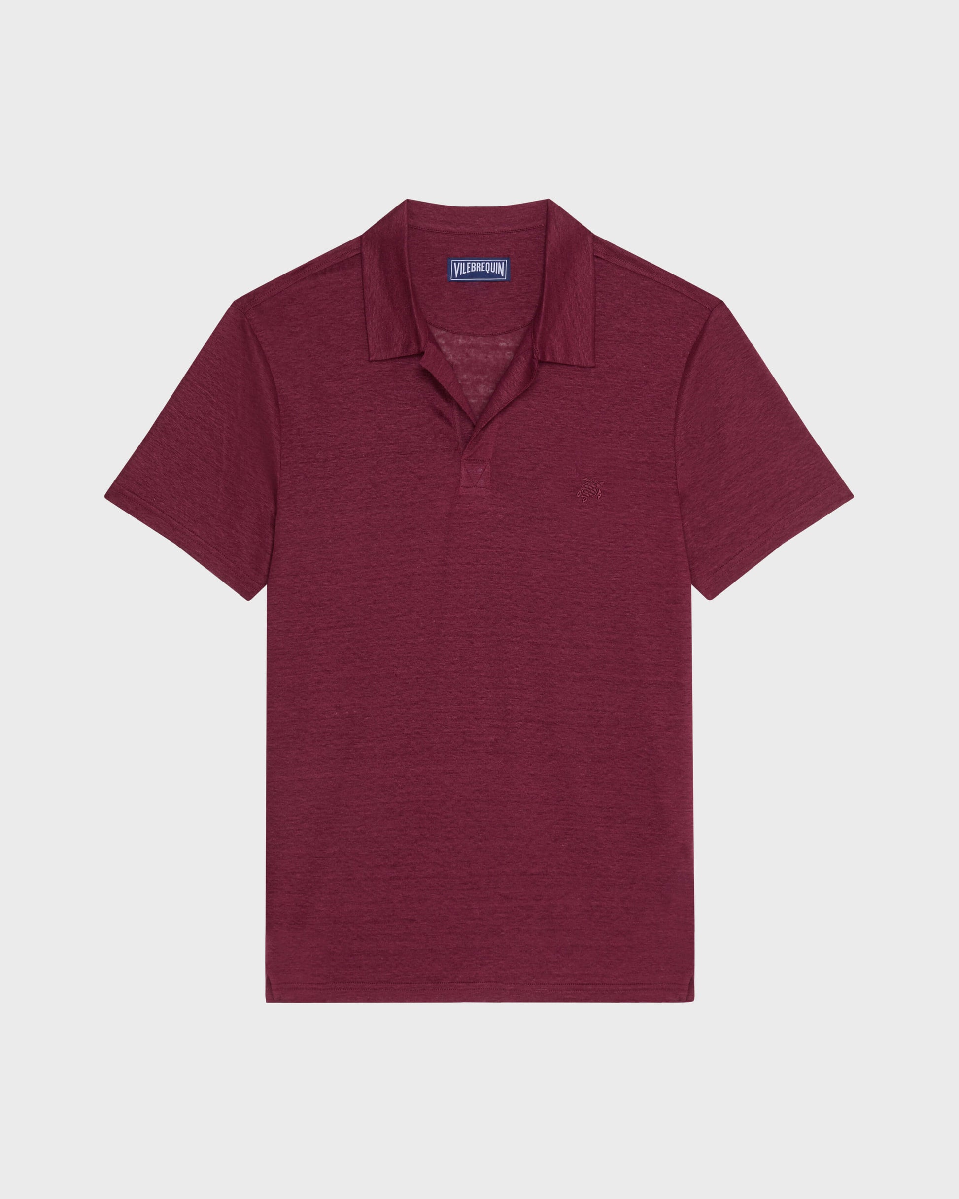 Vilebrequin Men Linen Jersey Polo Shirt Solid | Site Vilebrequin | PYRE9O00