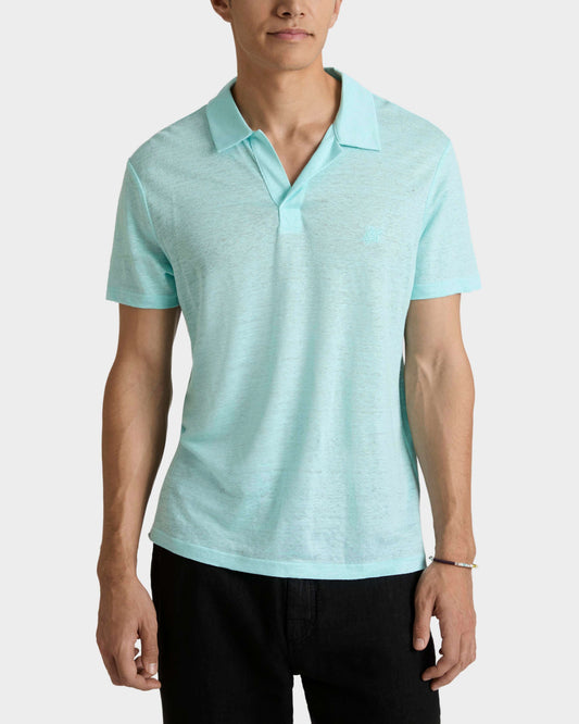 Vilebrequin Men Linen Jersey Polo Shirt Solid | Site Vilebrequin | PYRE9O00