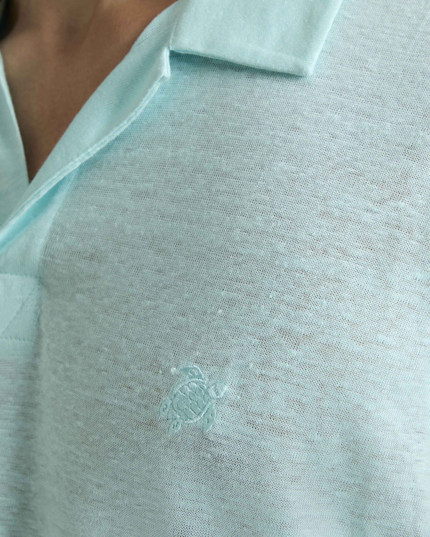 Vilebrequin Men Linen Jersey Polo Shirt Solid | Site Vilebrequin | PYRE9O00