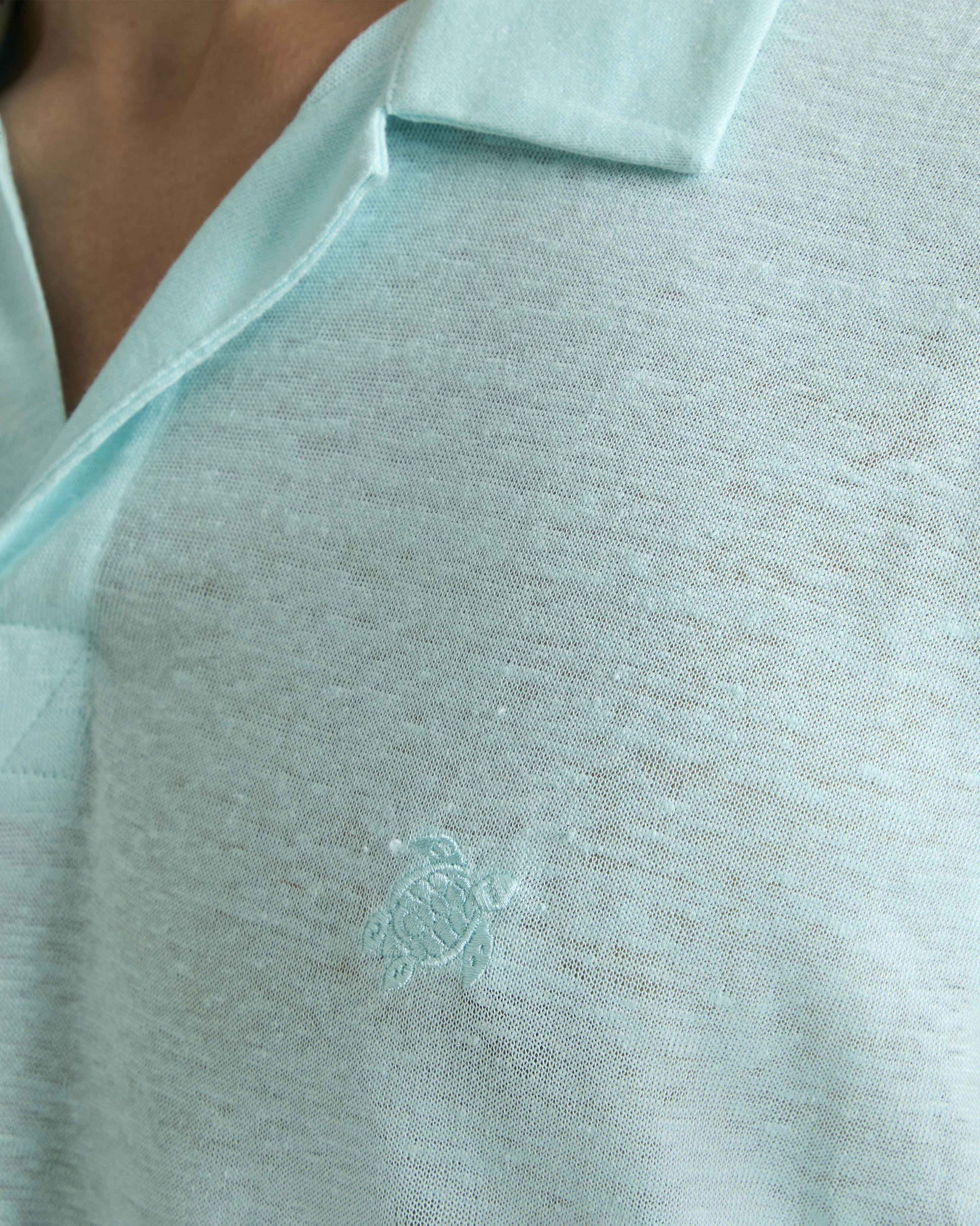 Vilebrequin Men Linen Jersey Polo Shirt Solid | Site Vilebrequin | PYRE9O00