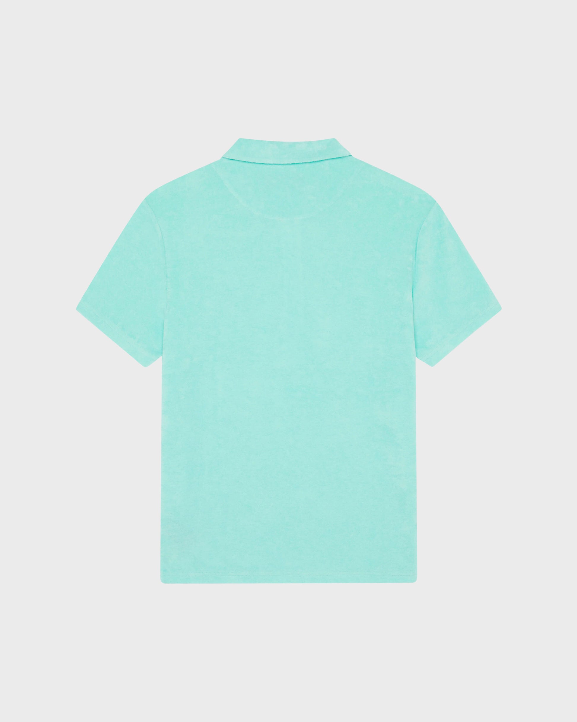 Vilebrequin Men Terry Polo Shirt Solid - Green Caribbean