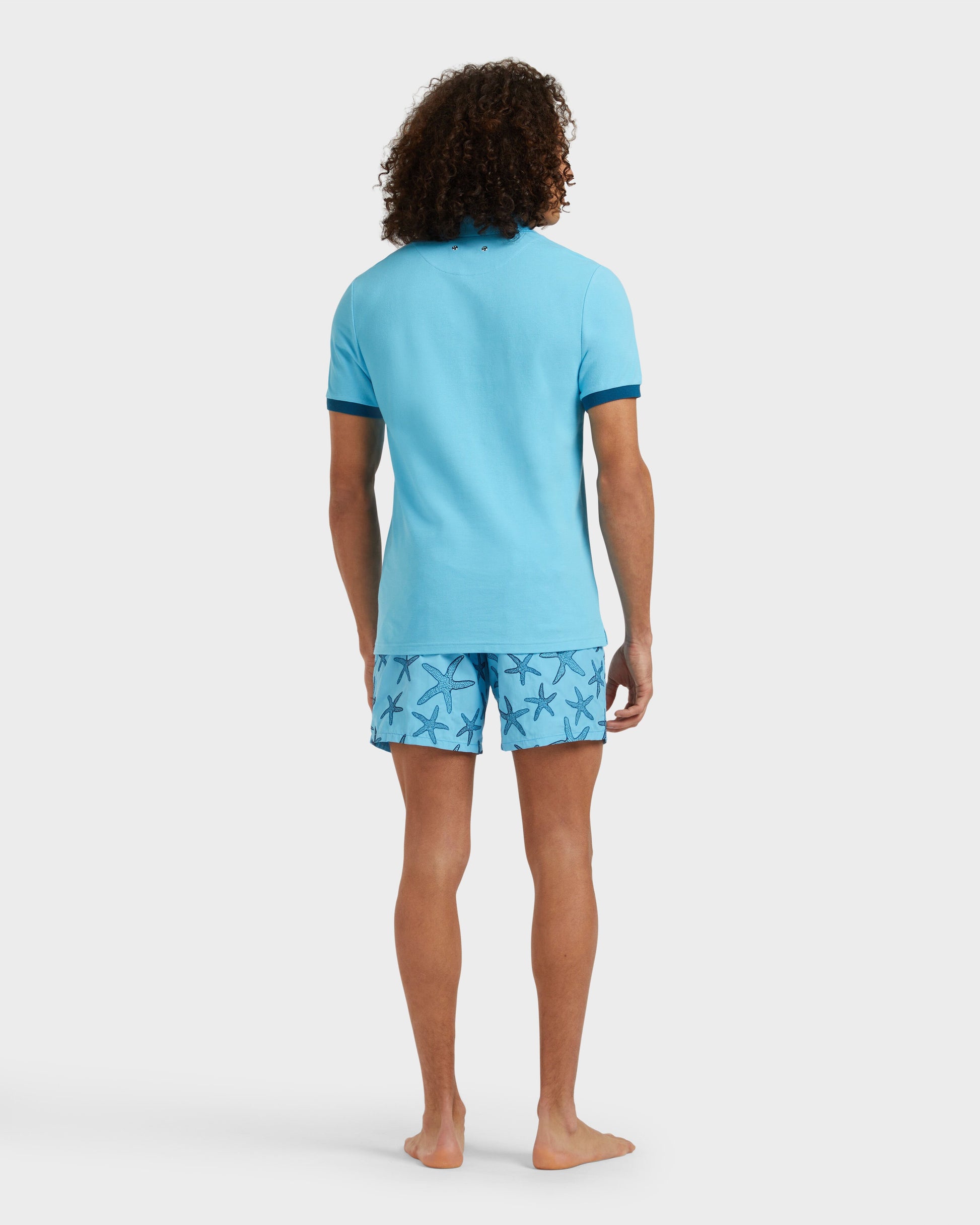 Vilebrequin Men Cotton Pique Polo Shirt Solid - Blue topaz