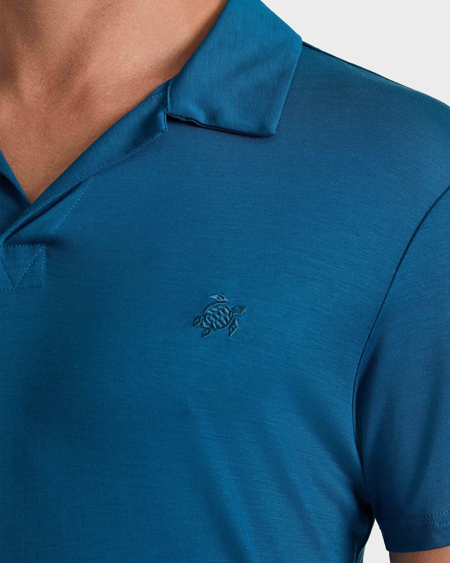 Vilebrequin Men Tencel Polo Shirt Solid | Site Vilebrequin | PRLH9R02