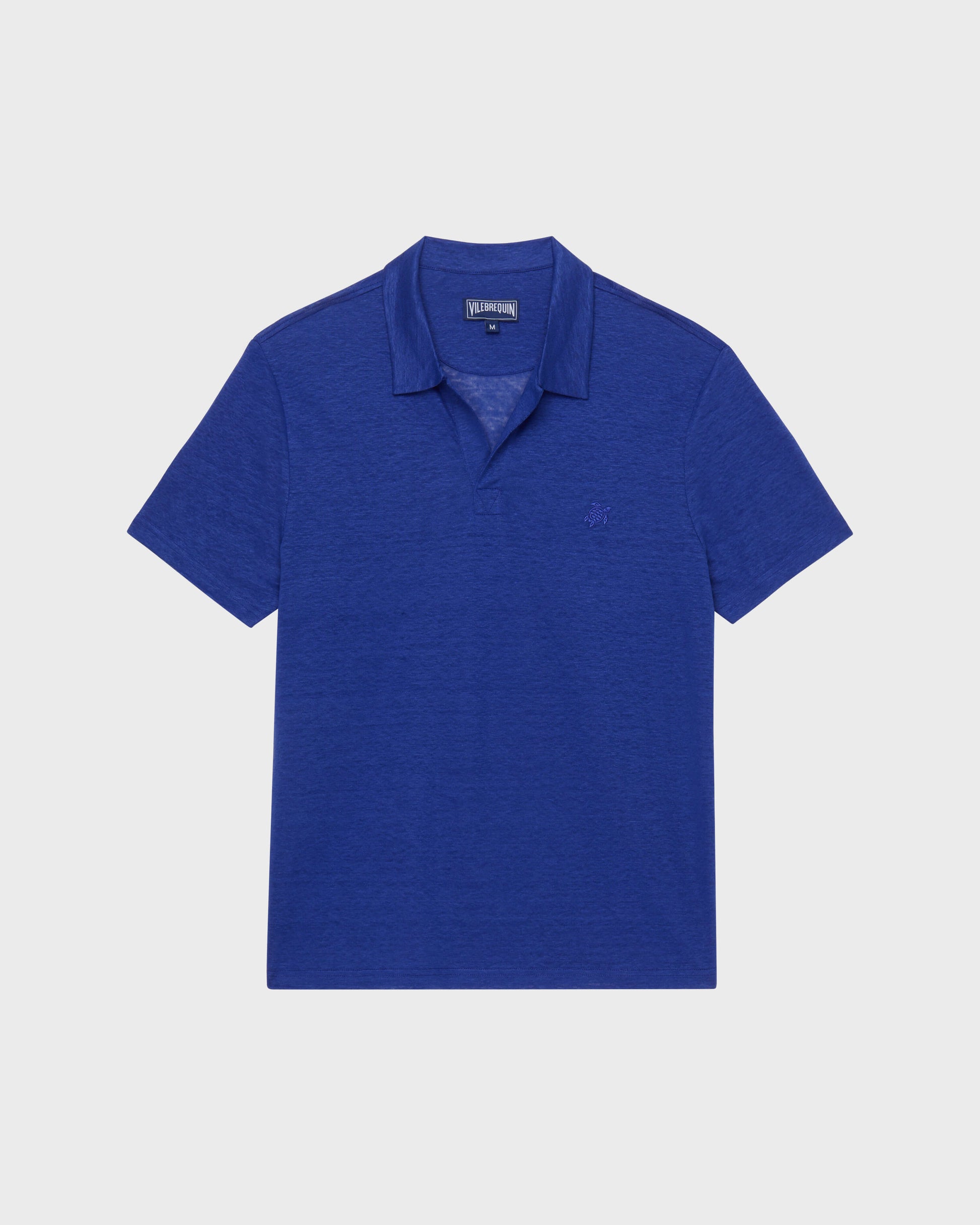 Vilebrequin Men Linen Jersey Polo Shirt Solid | Site Vilebrequin | PYRE9O00