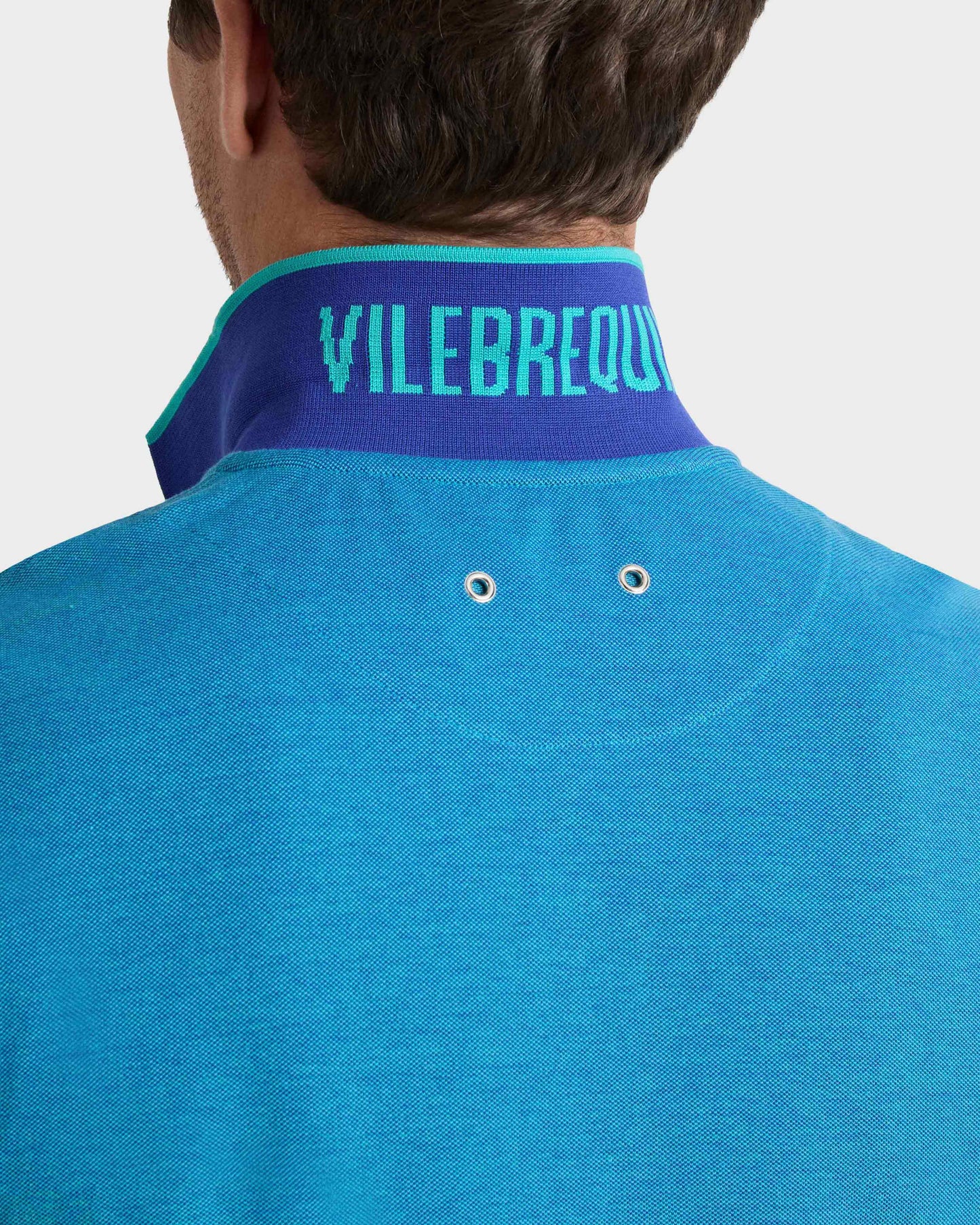 Vilebrequin Men Cotton Polo Shirt Solid - Blue Marrakech