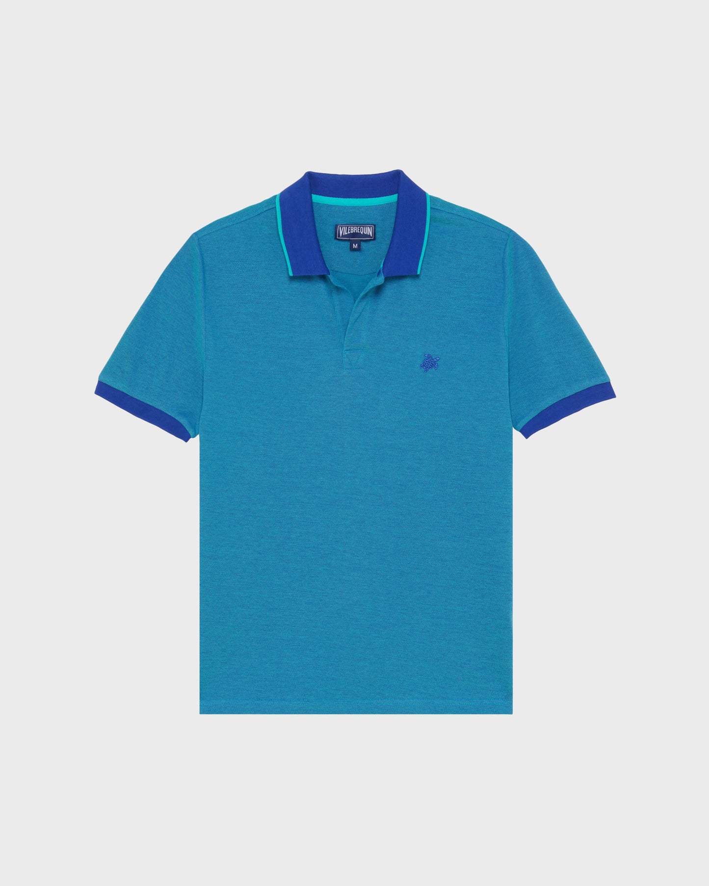 Vilebrequin Men Cotton Polo Shirt Solid - Blue Marrakech