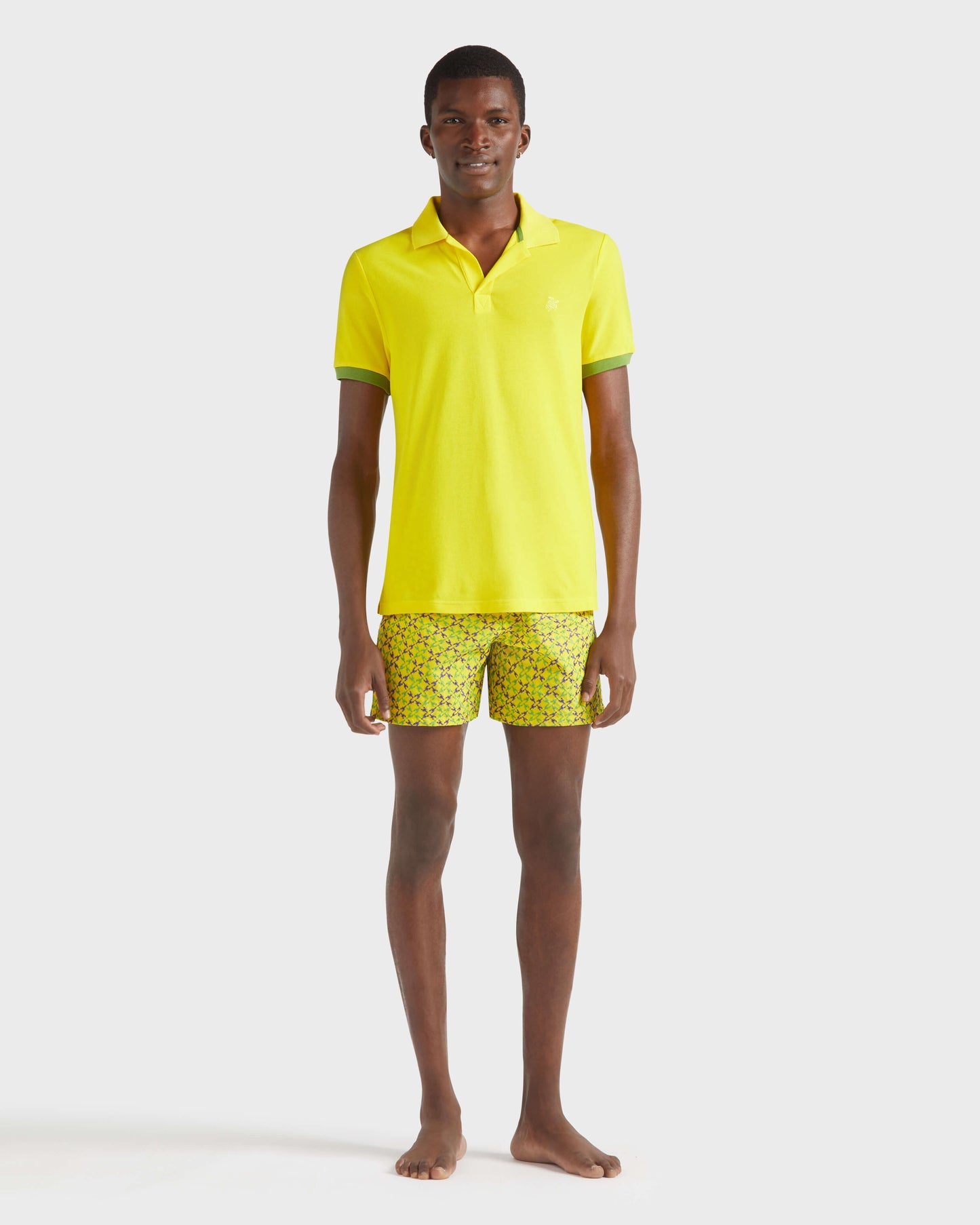 Vilebrequin Men Cotton Pique Polo Shirt Solid - Yellow Sun