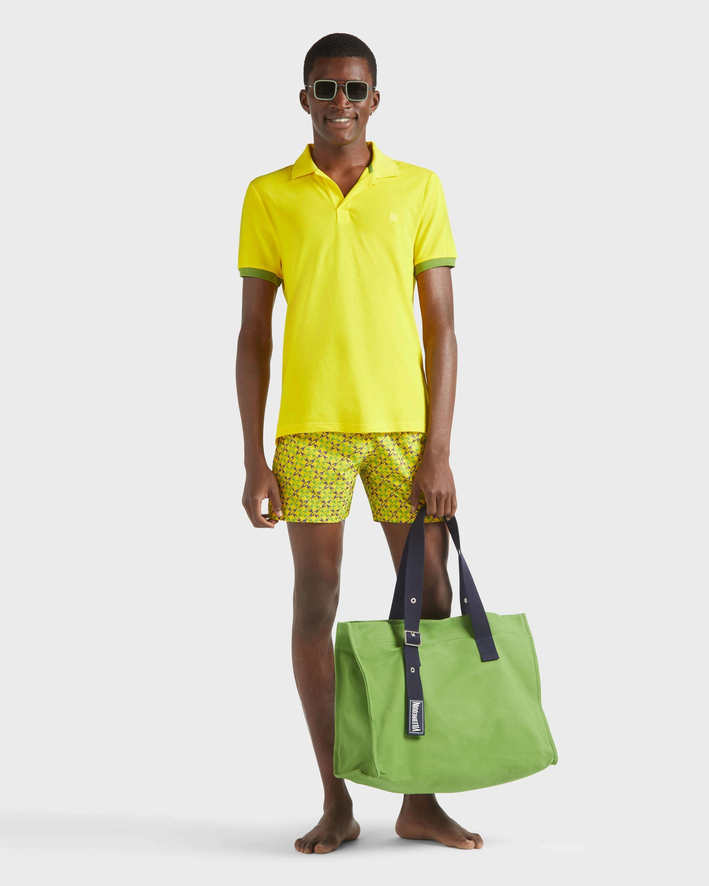 Vilebrequin Men Cotton Pique Polo Shirt Solid - Yellow Sun
