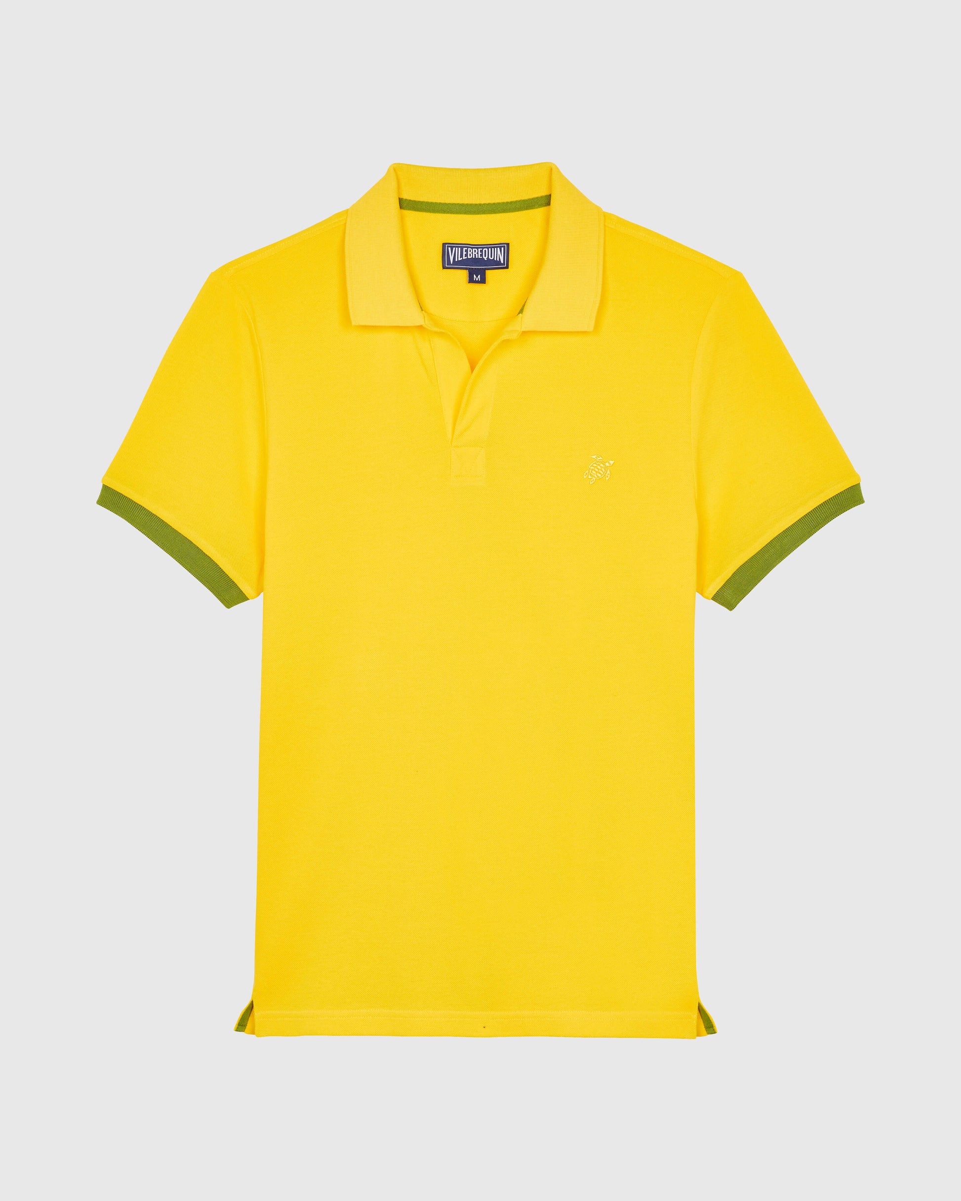 Vilebrequin Men Cotton Pique Polo Shirt Solid - Yellow Sun