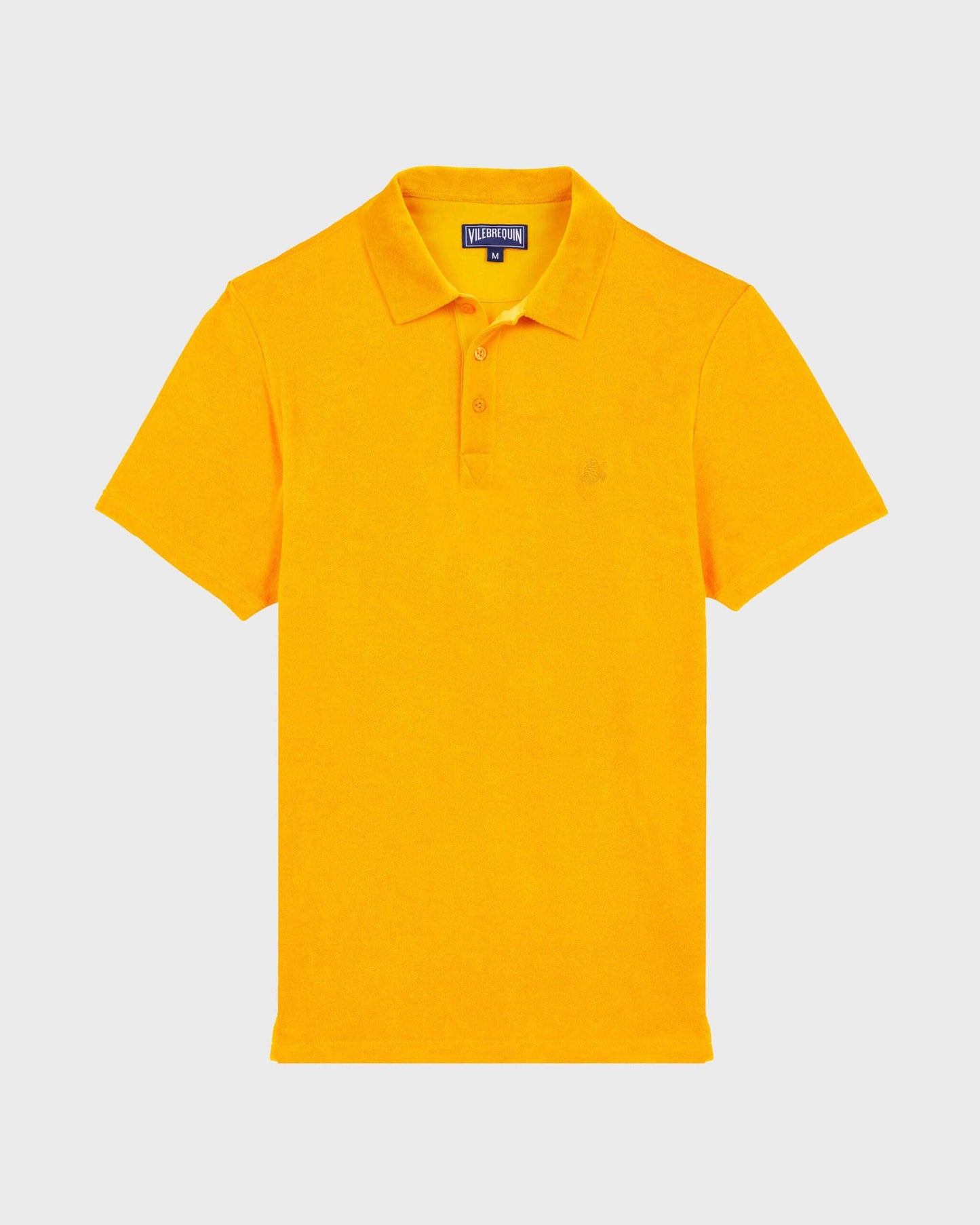 Vilebrequin Men Terry Polo Shirt Solid - Orange Mango