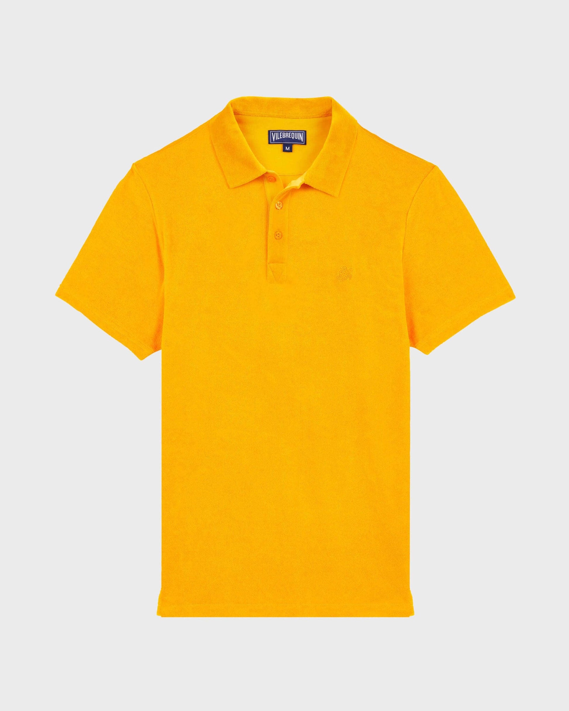 Vilebrequin Men Terry Polo Shirt Solid - Orange Mango