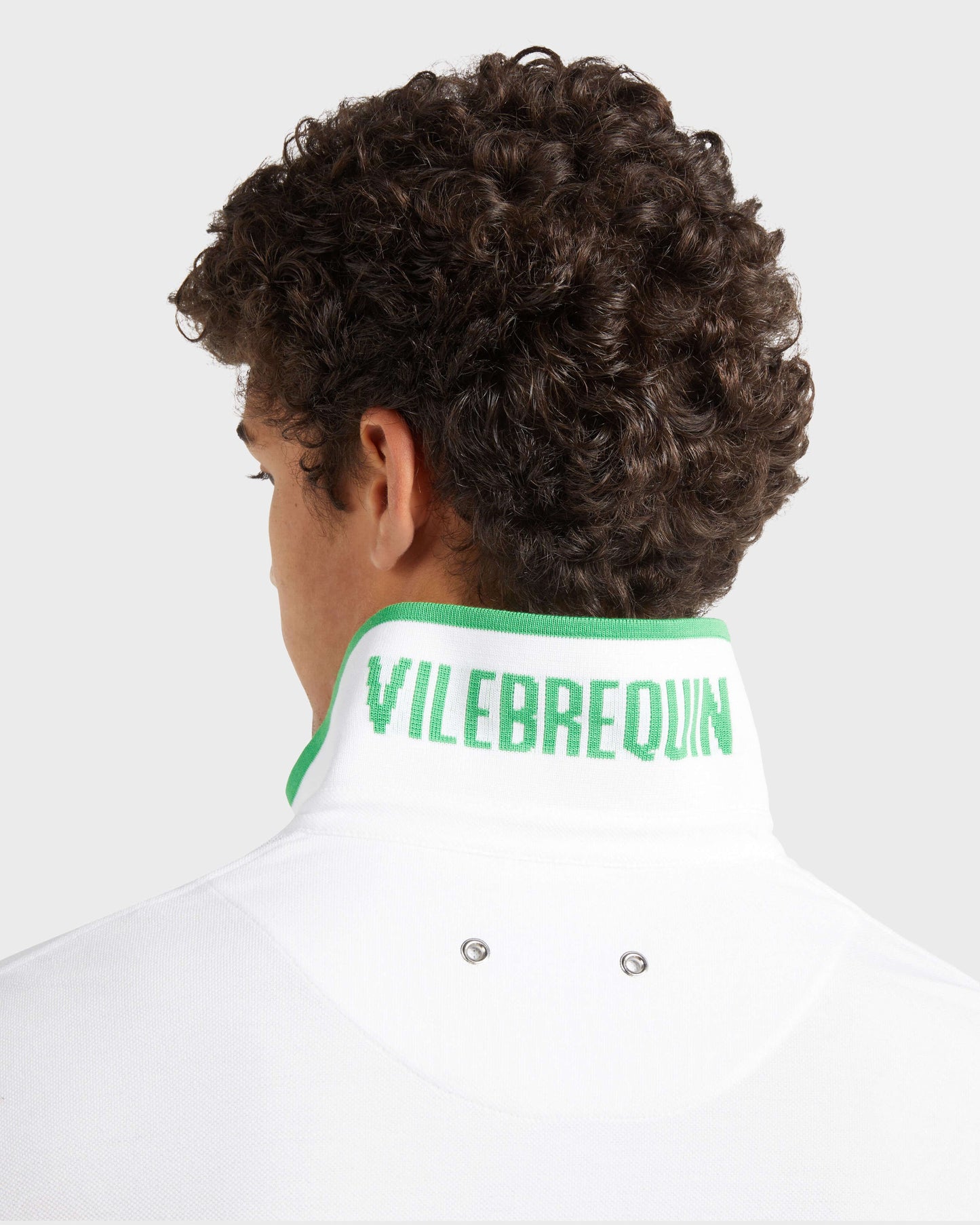 Vilebrequin Men Pique Cotton Polo VBQ Line - White