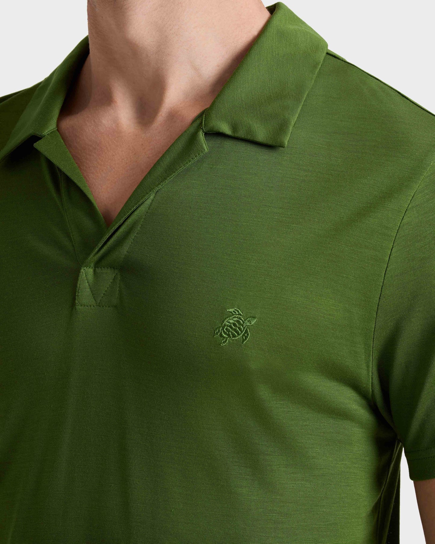 Vilebrequin Men Tencel Polo Shirt Solid | Site Vilebrequin | PRLH9R02