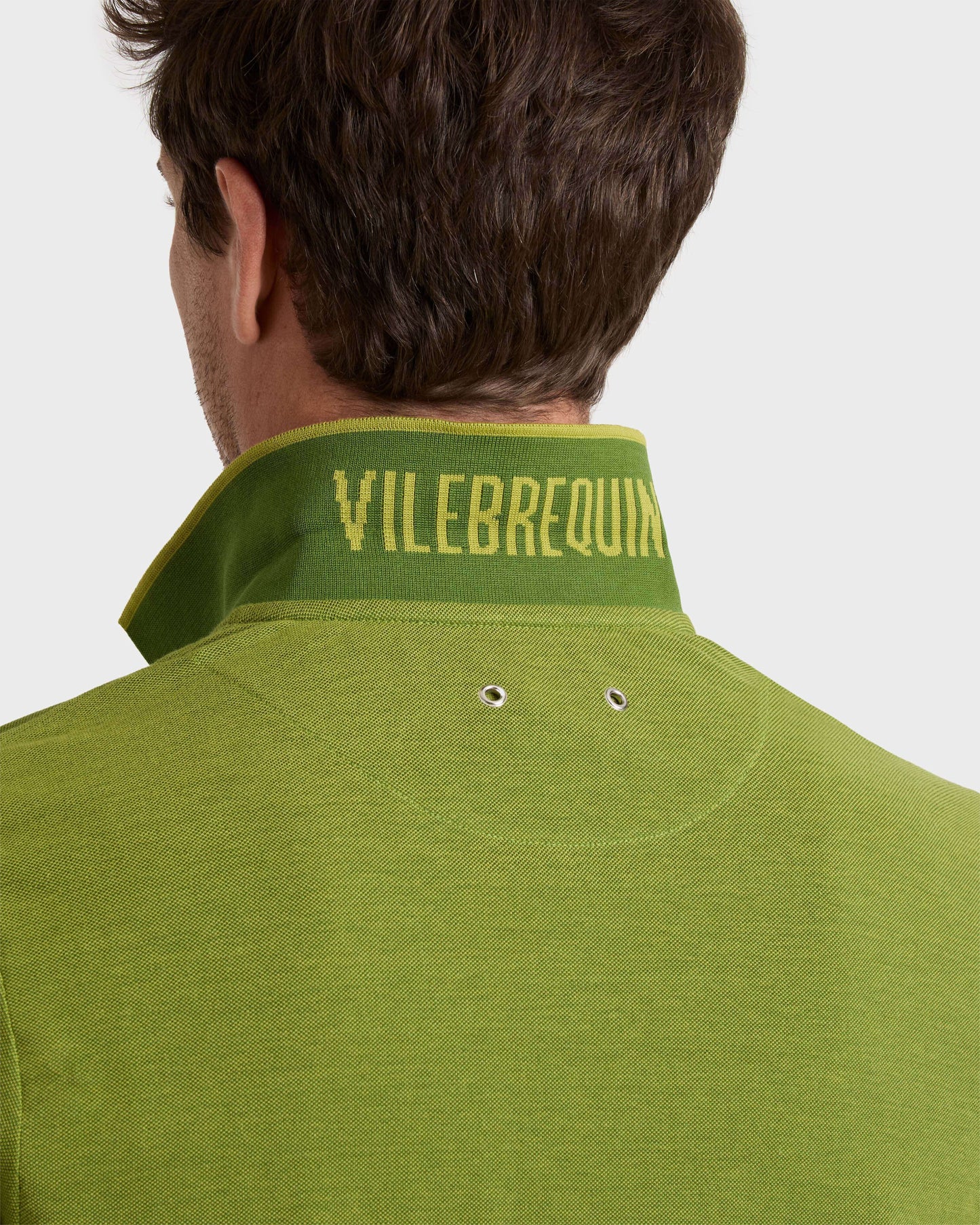 Vilebrequin Men Cotton Polo Shirt Solid - Green Militaire