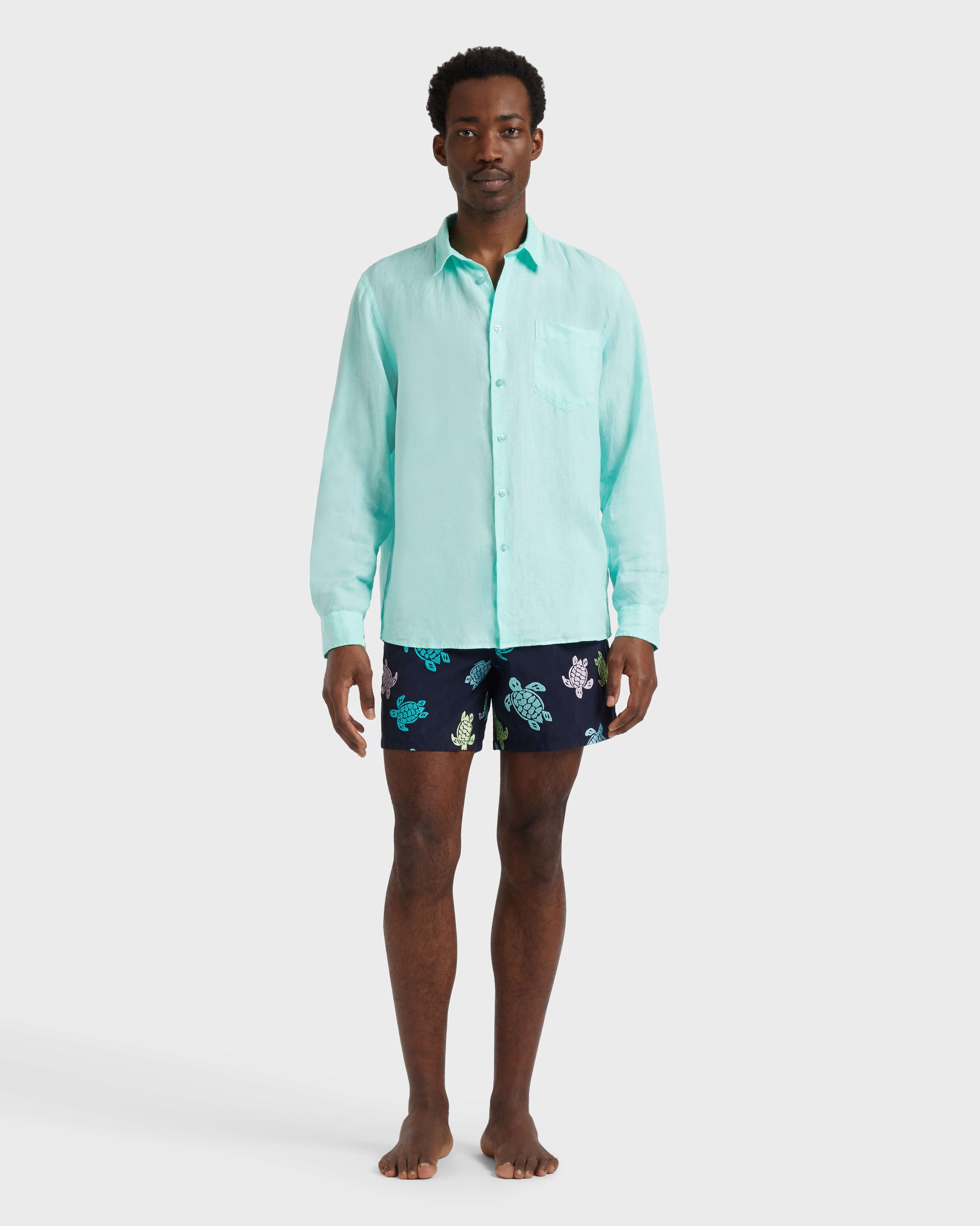 Vilebrequin Men Linen Shirt Solid