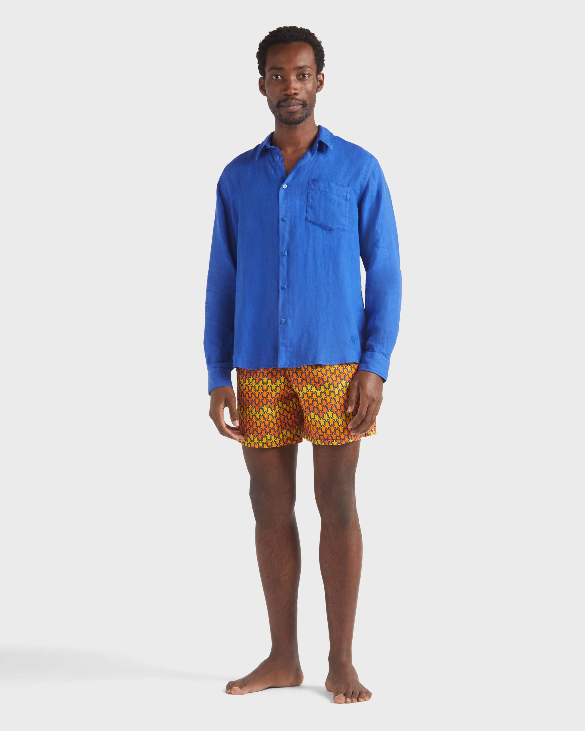 Vilebrequin Men Linen Shirt Solid | Site Vilebrequin | CRSH9U10