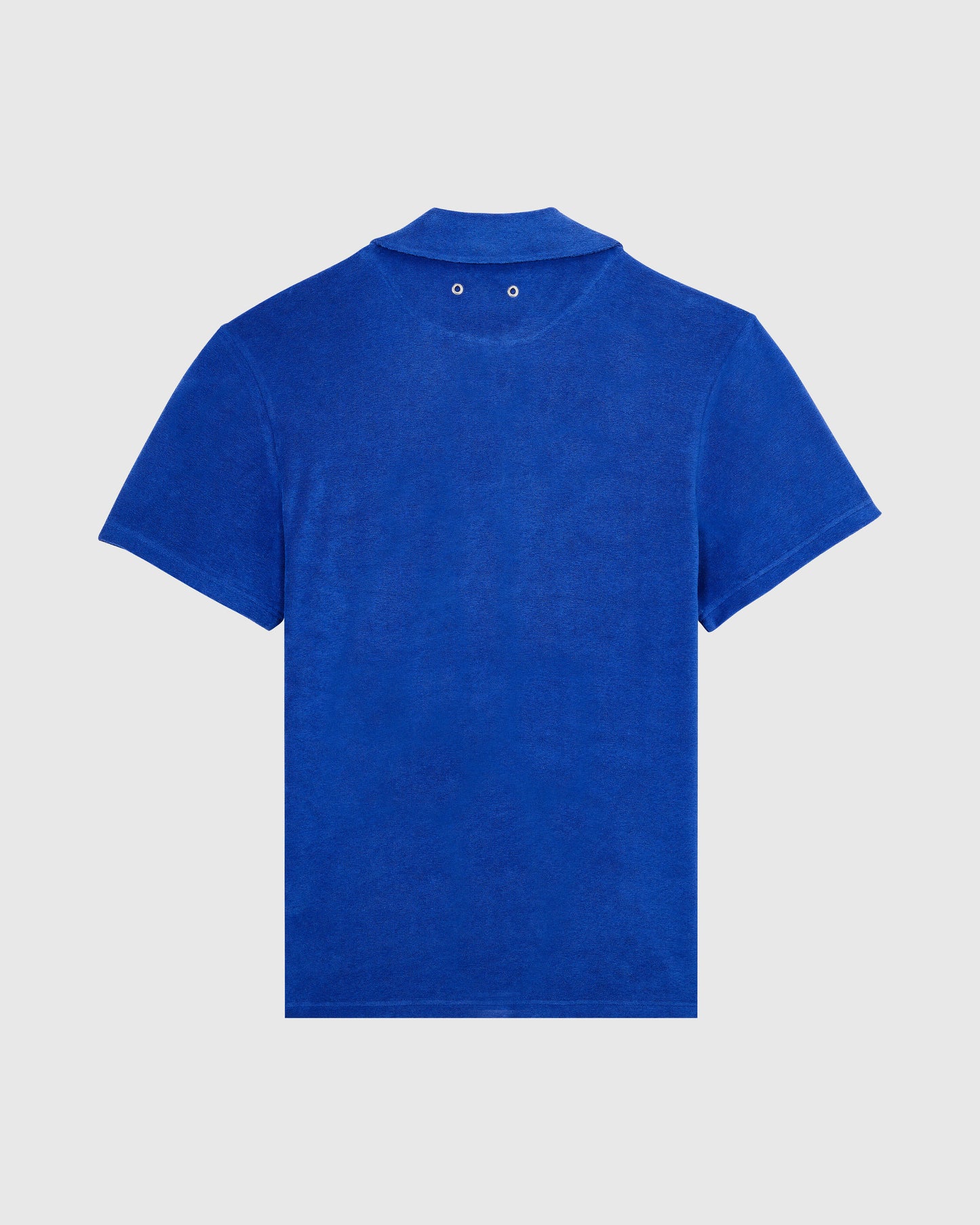 Vilebrequin Men Cotton Bowling Shirt Solid - Blue Marrakech Shirt