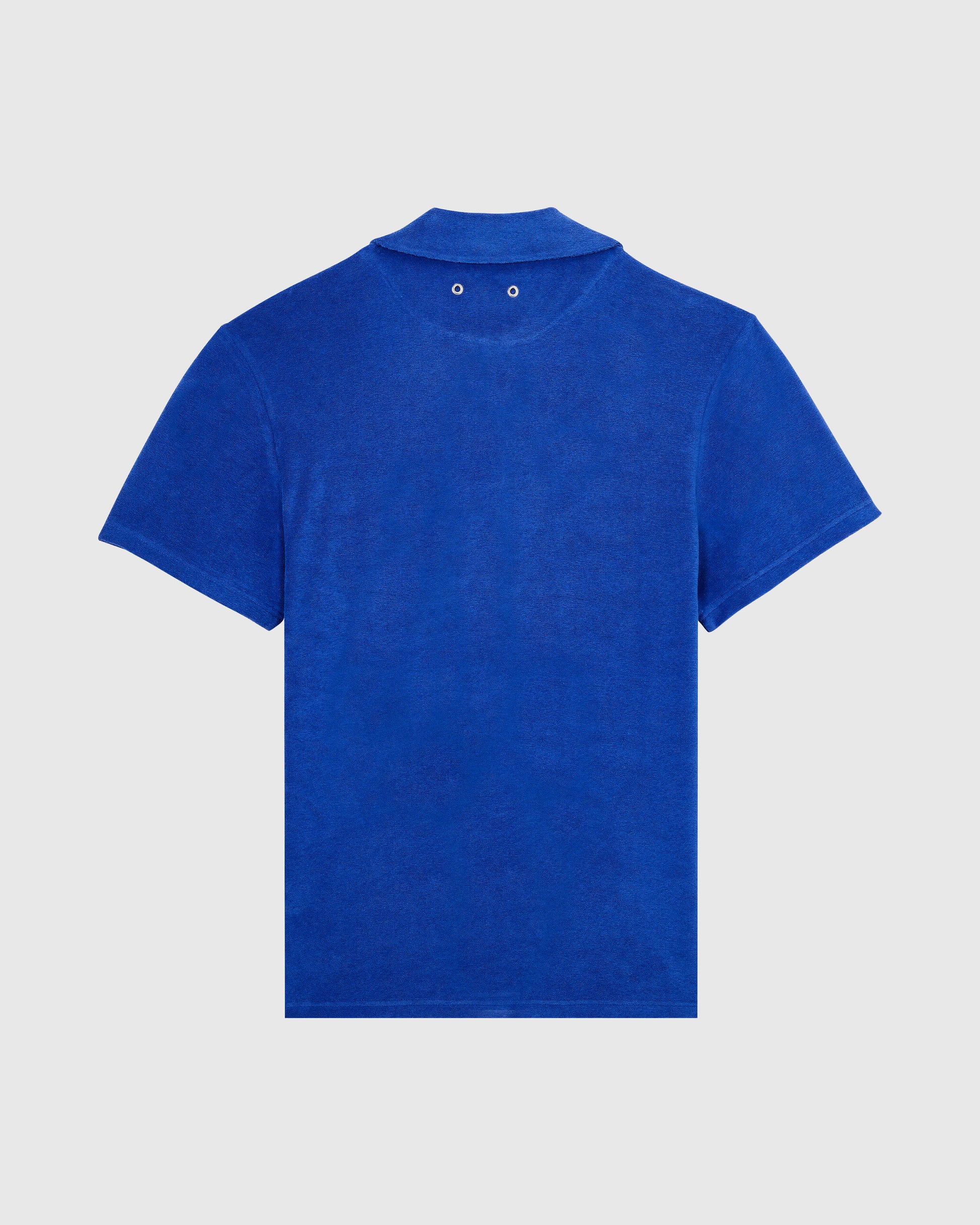 Vilebrequin Men Cotton Bowling Shirt Solid - Blue Marrakech Shirt
