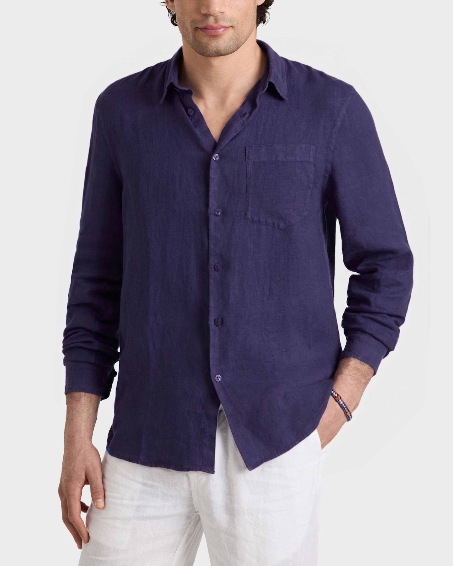 Vilebrequin Men Linen Shirt Solid