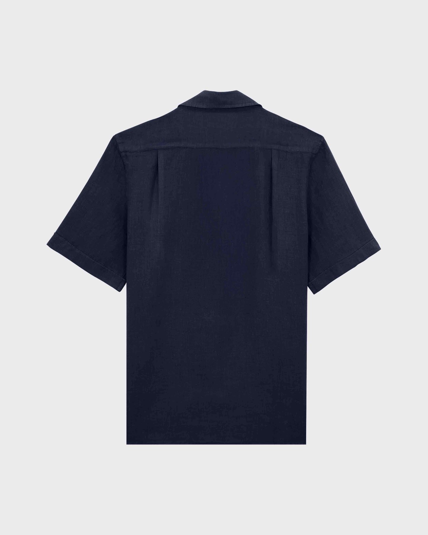 Vilebrequin Men Linen Shirt Solid - Blue Navy Website | RBSDU102