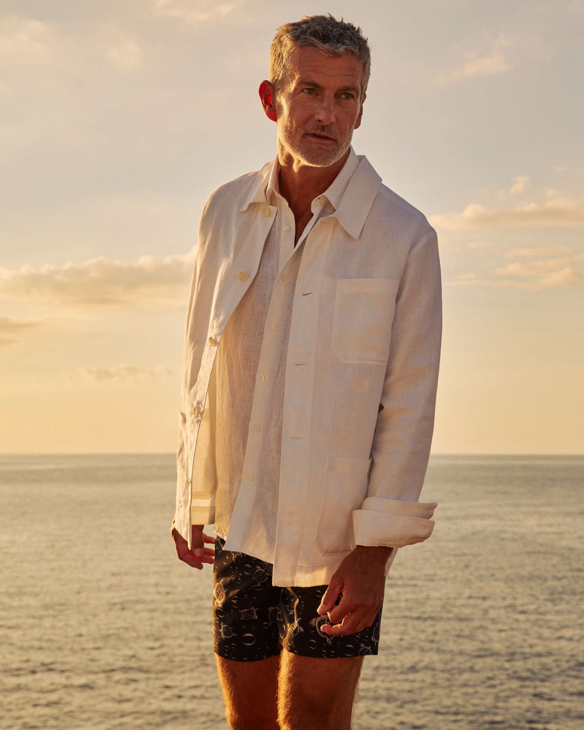 Vilebrequin Men Linen Solid Overshirt