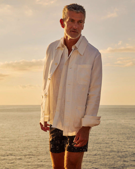 Vilebrequin Men Linen Solid Overshirt