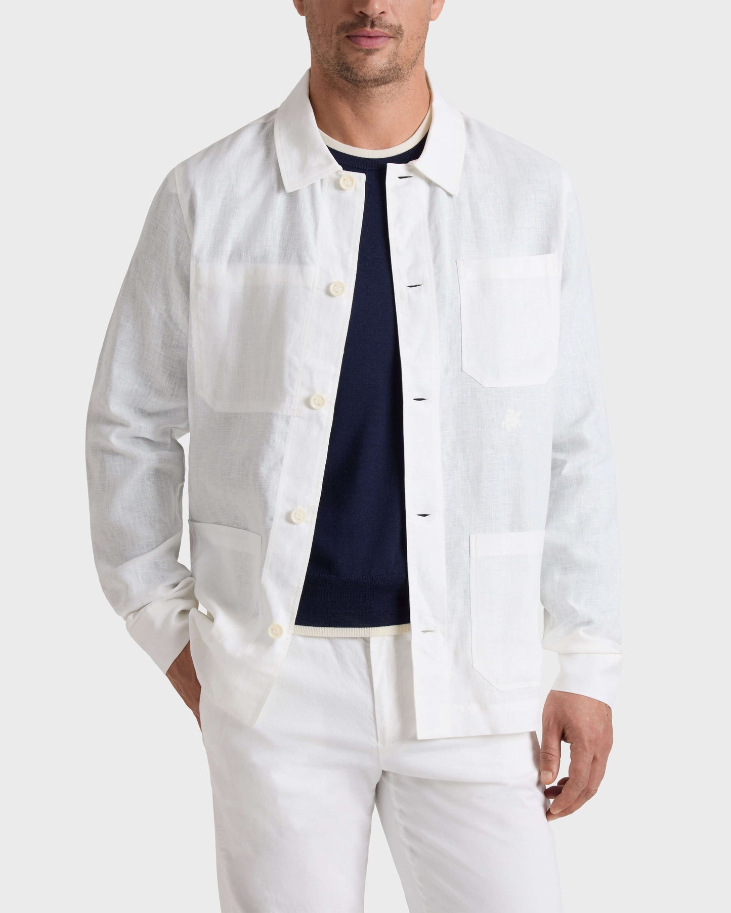 Vilebrequin Men Linen Solid Overshirt