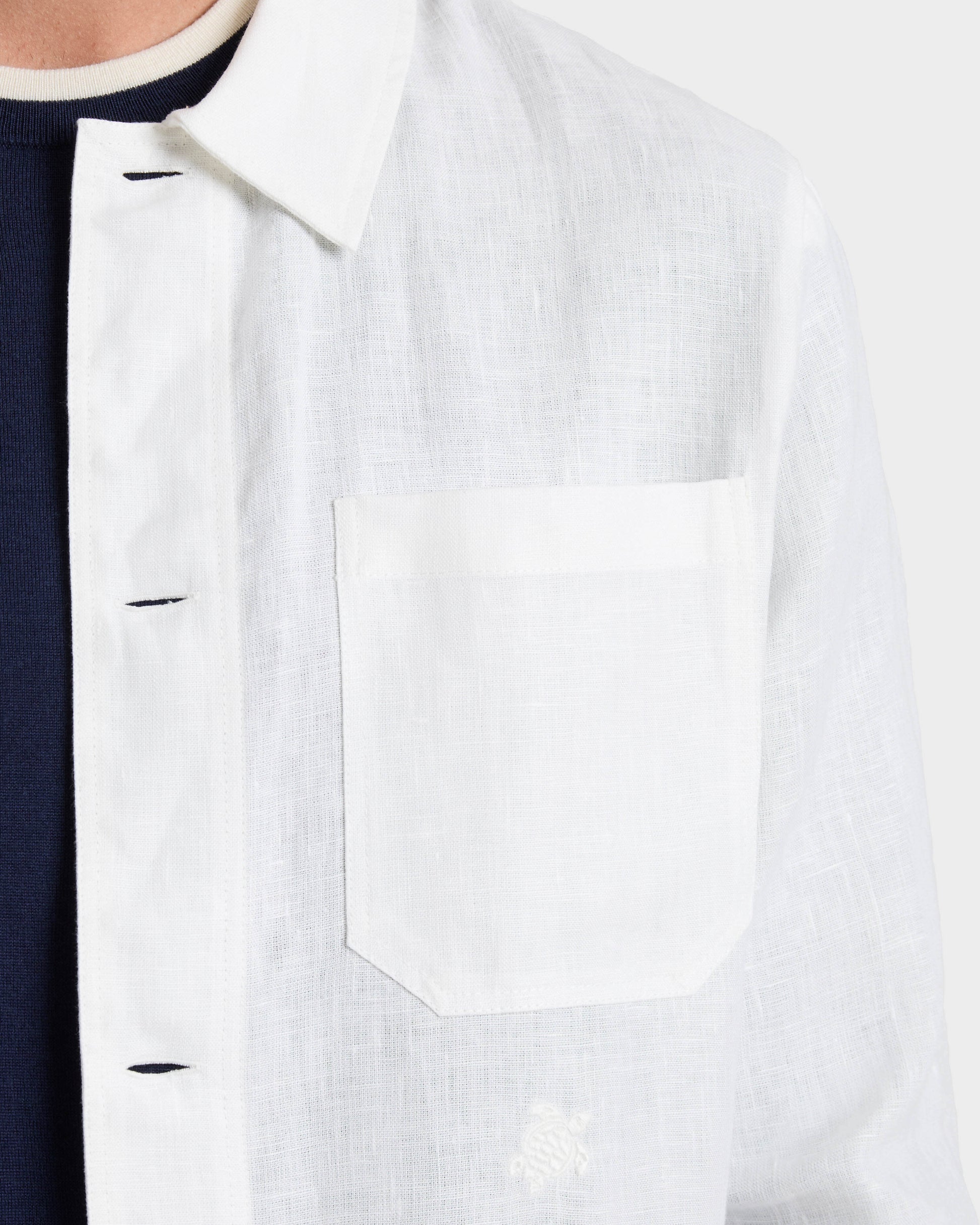 Vilebrequin Men Linen Solid Overshirt