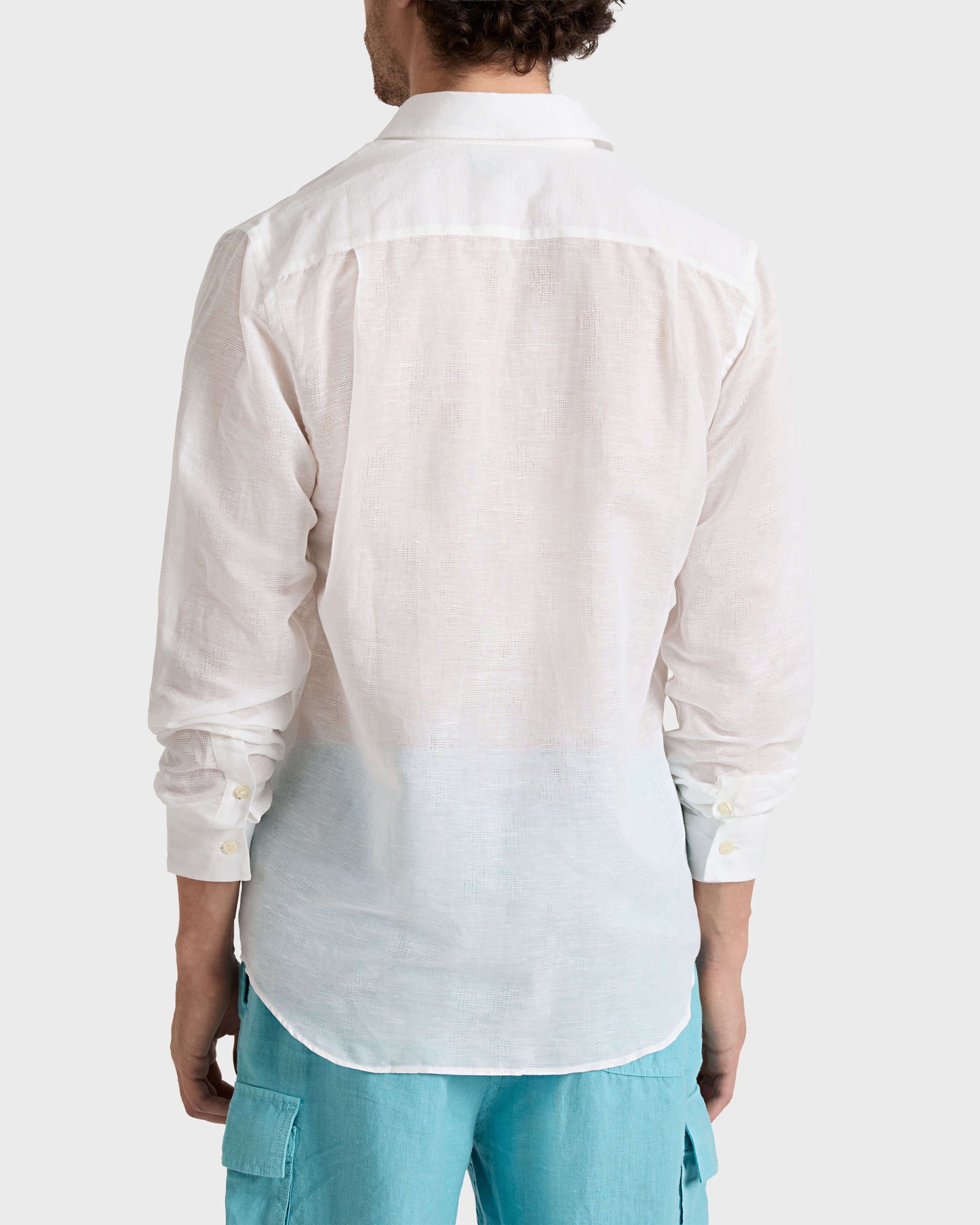 Vilebrequin Men Linen and Cotton Shirt Solid - White
